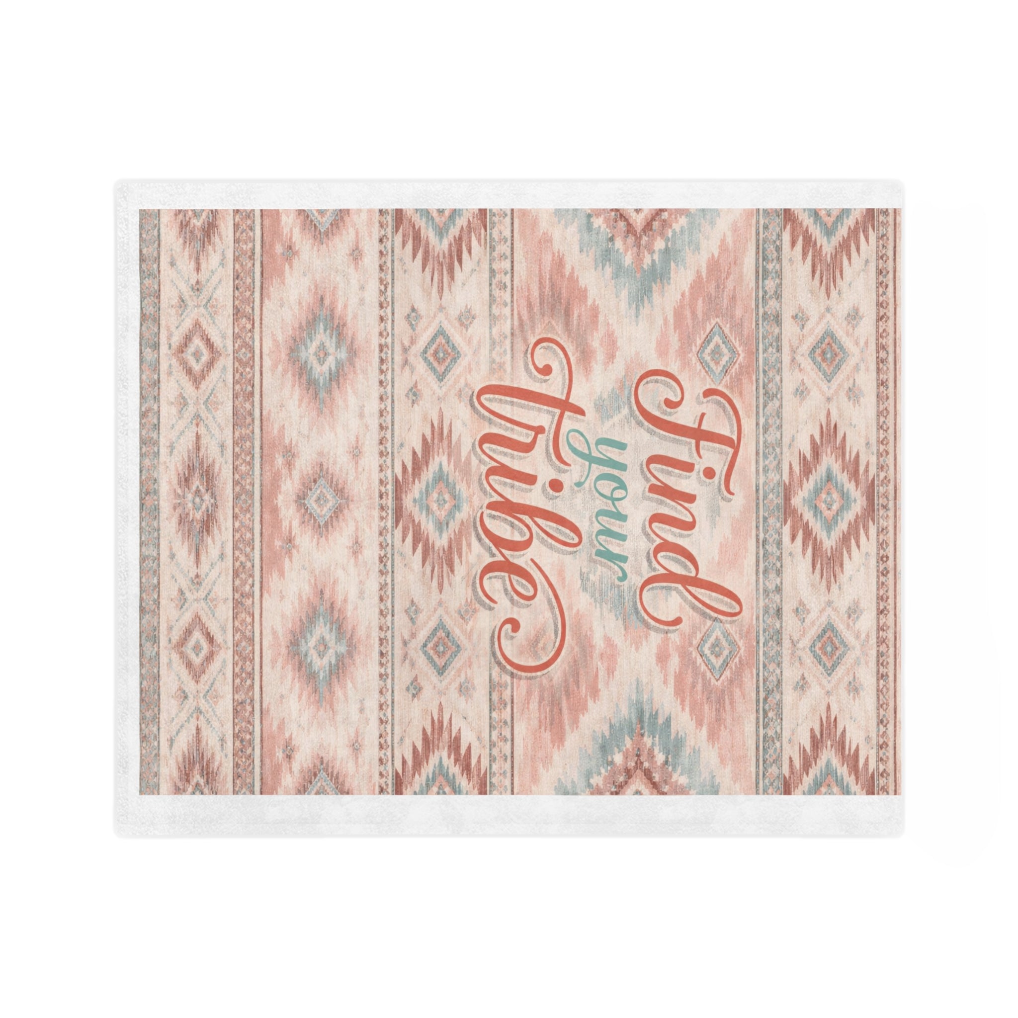Find Your Tribe Boho Throw Blanket — Southwestern Pattern Velveteen Microfiber