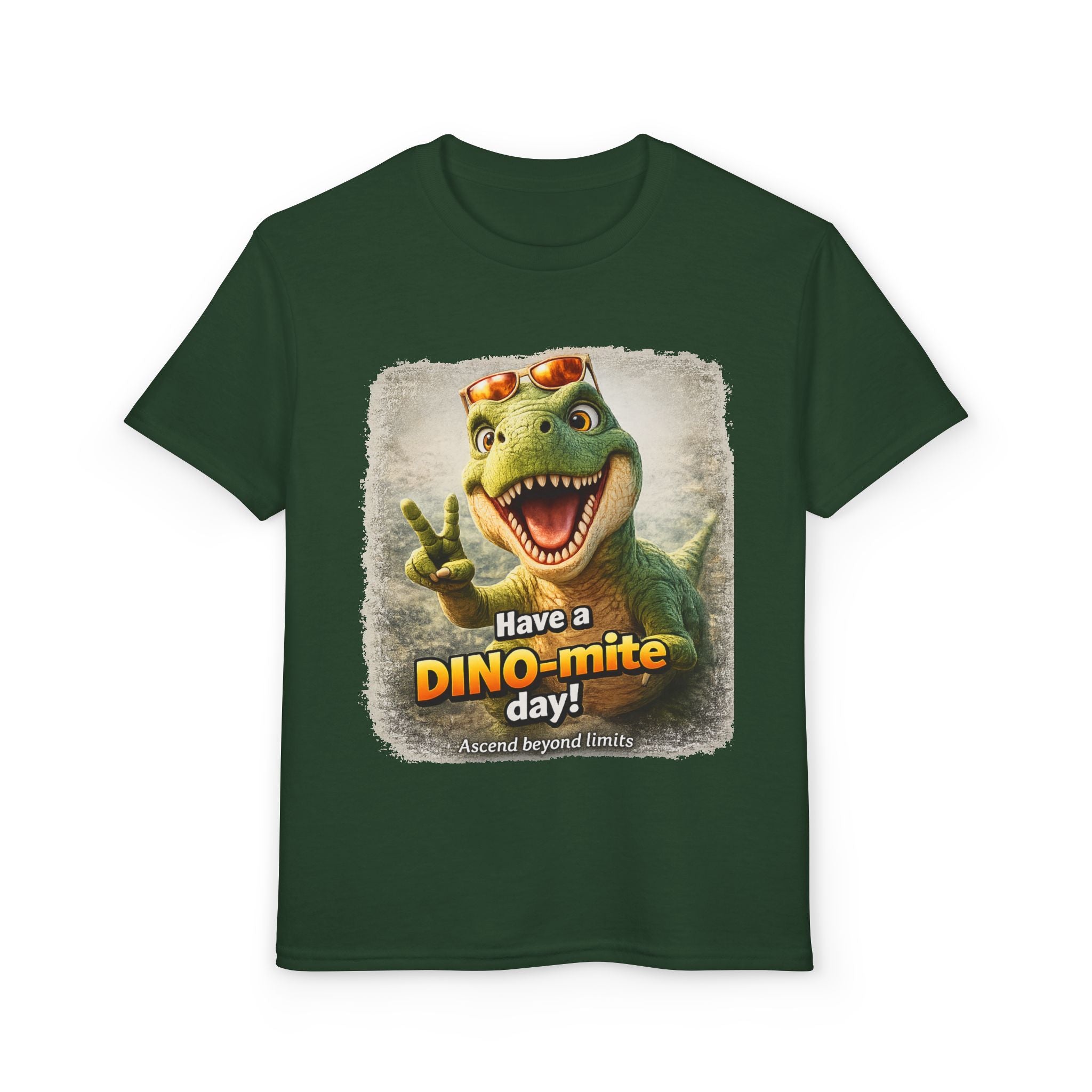 Youth T-Shirt — "Have a DINO-mite Day!" Dinosaur Graphic Tee