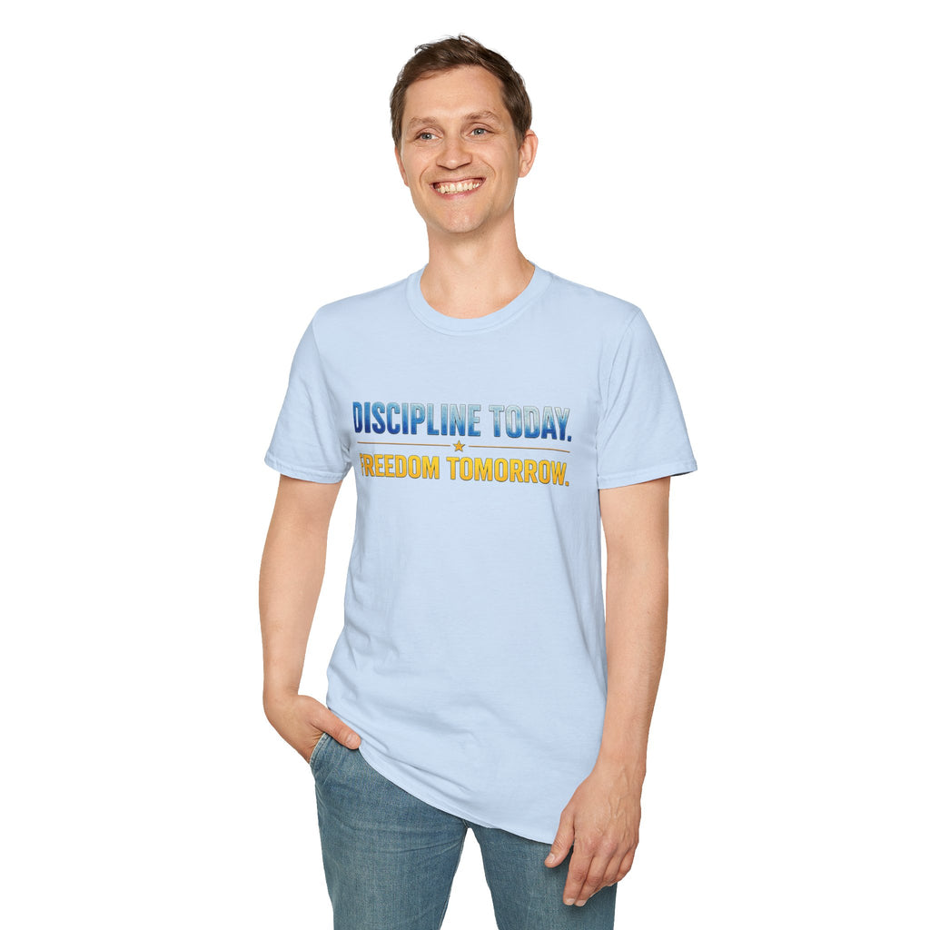 Discipline Today, Freedom Tomorrow T-Shirt — Legacy Mindset Lion Graphic