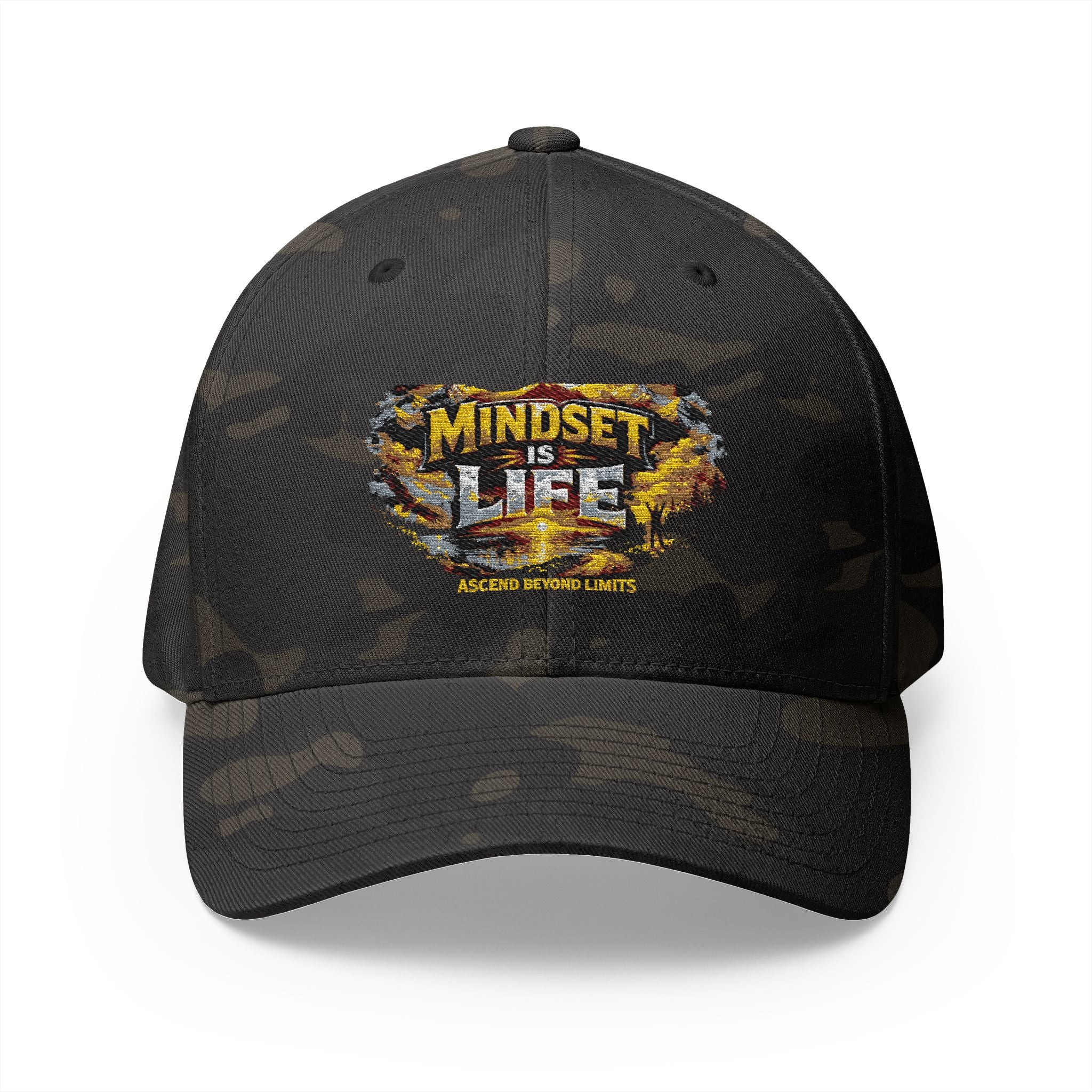 Mindset Is Life Embroidered Baseball Cap — Motivational Hat for Daily Grind & Gifts