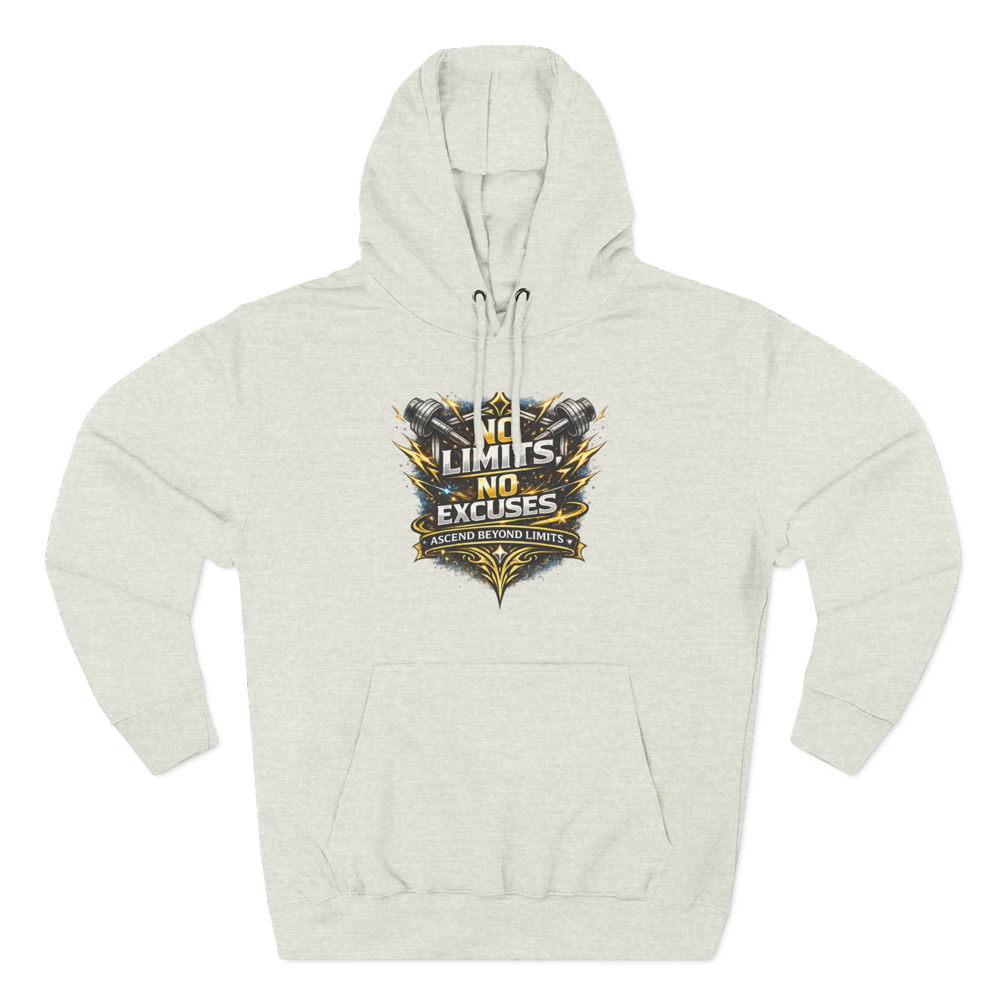 No Limits No Excuses Hoodie — Motivational Athletic Pullover