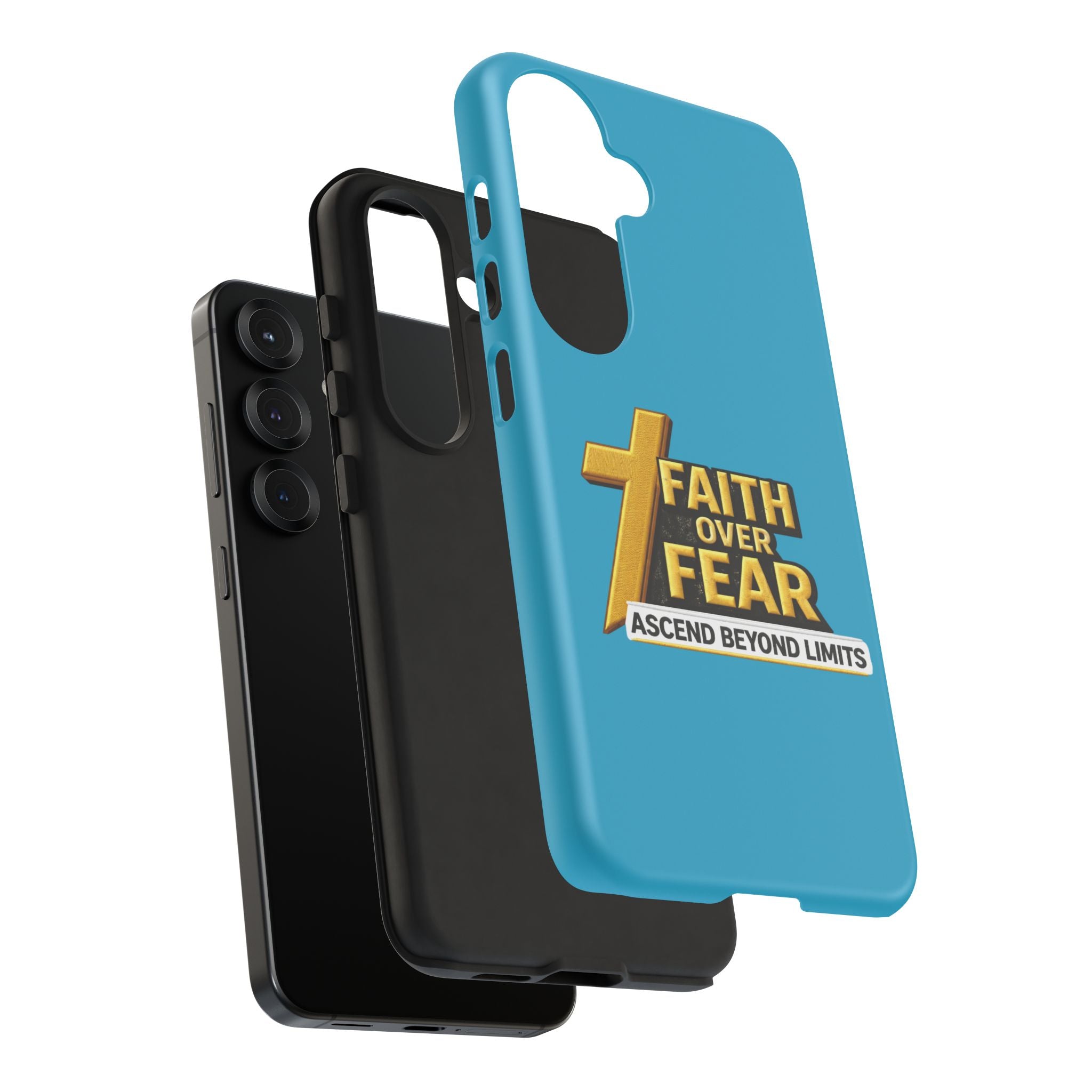 Faith Over Fear Tough Phone Case — "Ascend Beyond Limits" Inspirational Christian Protection