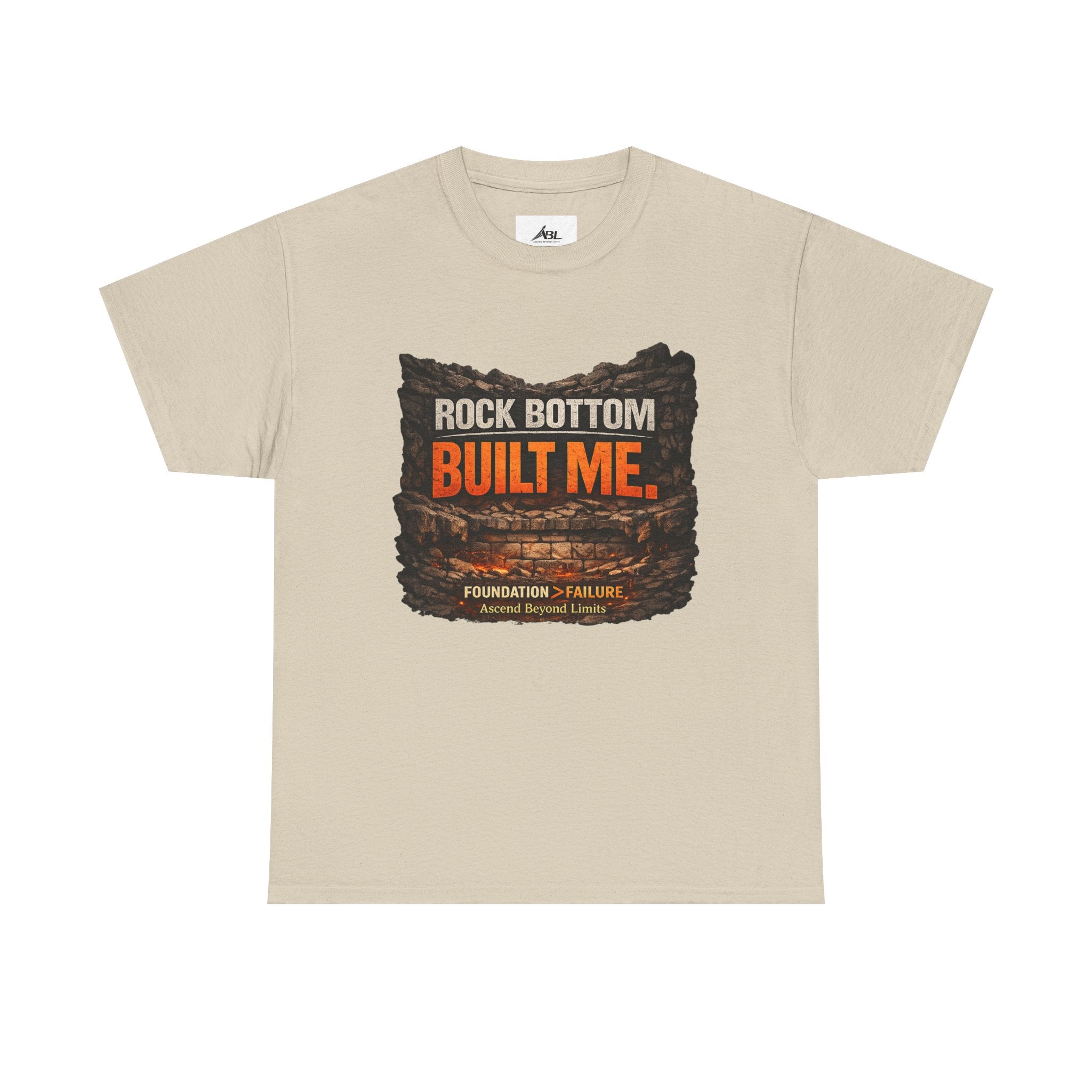 Rock Bottom Built Me T-Shirt — Inspirational Recovery Tee