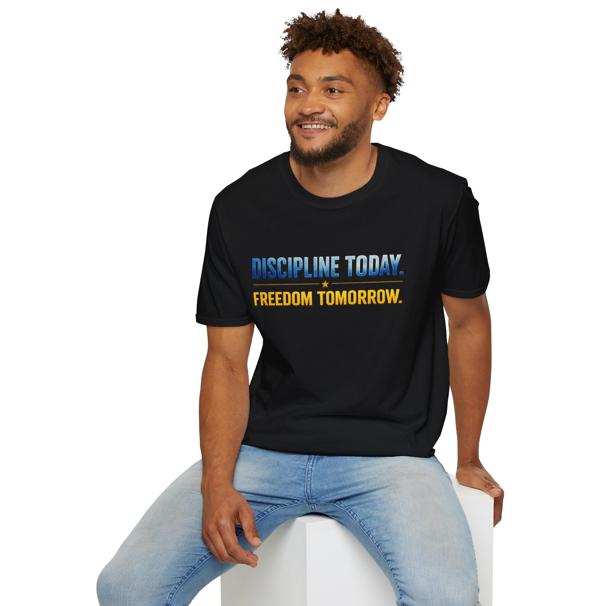 Discipline Today, Freedom Tomorrow T-Shirt — Legacy Mindset Lion Graphic