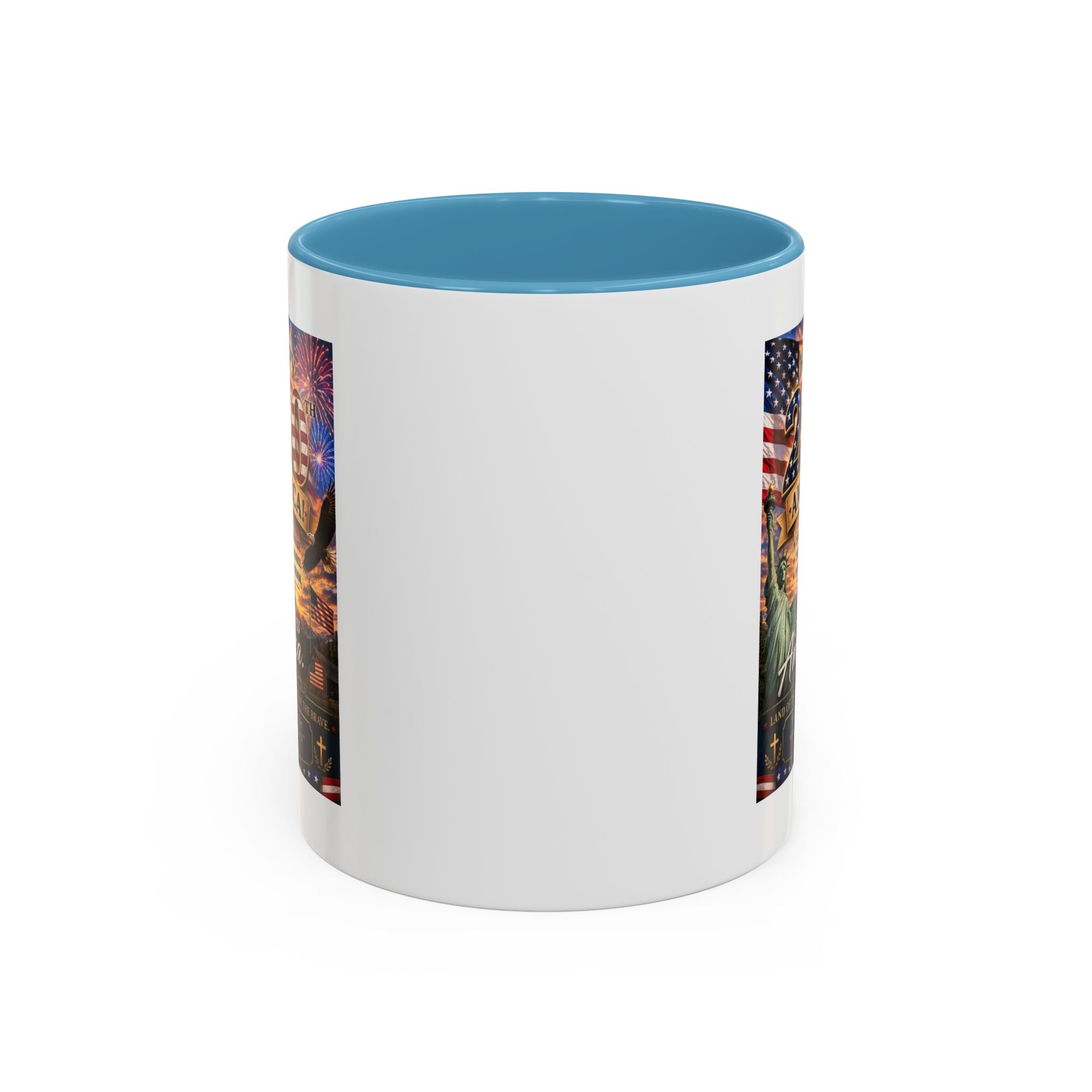 Patriotic Coffee Mug - "Happy 250 America!" Anniversary Design
