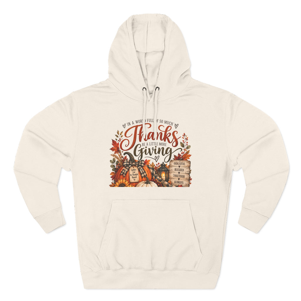 Thanksgiving Harvest Hoodie — Give Thanks Fleece Pullover