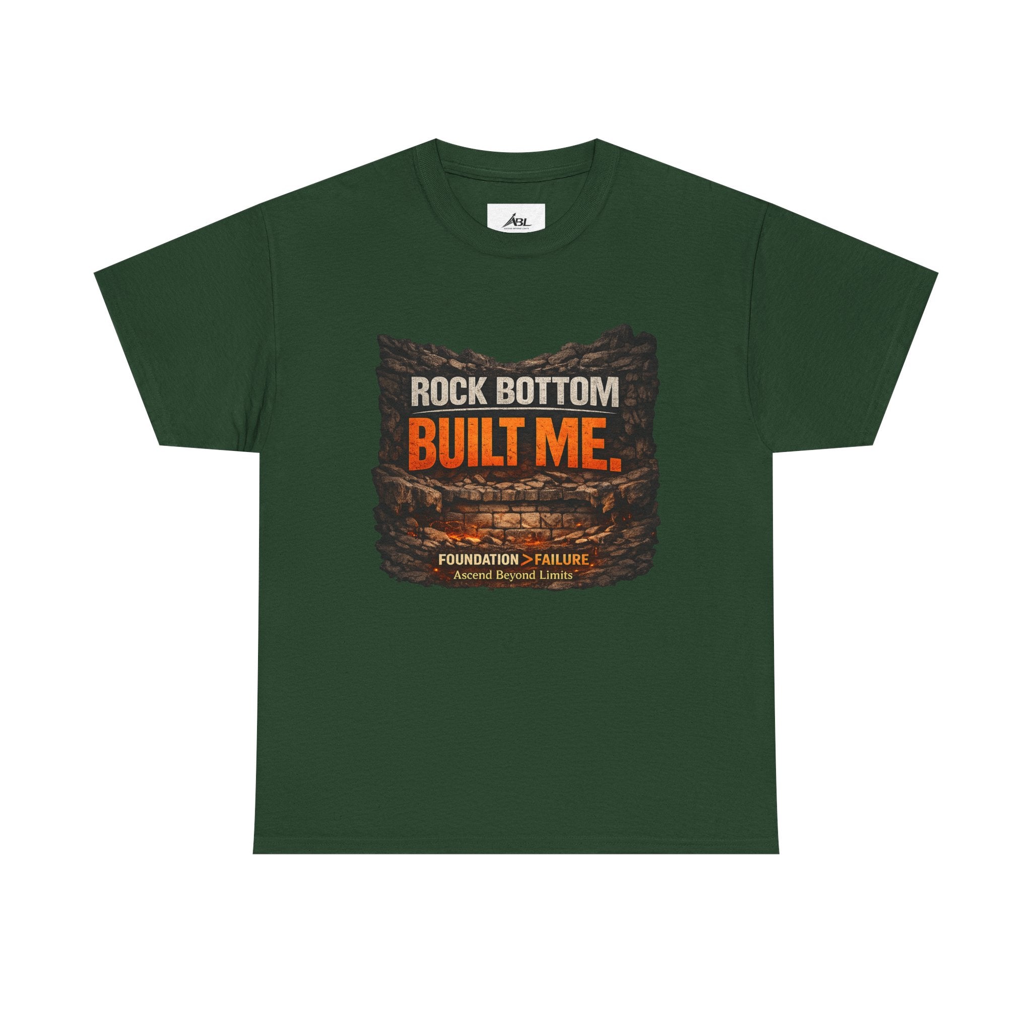Rock Bottom Built Me T-Shirt — Inspirational Recovery Tee