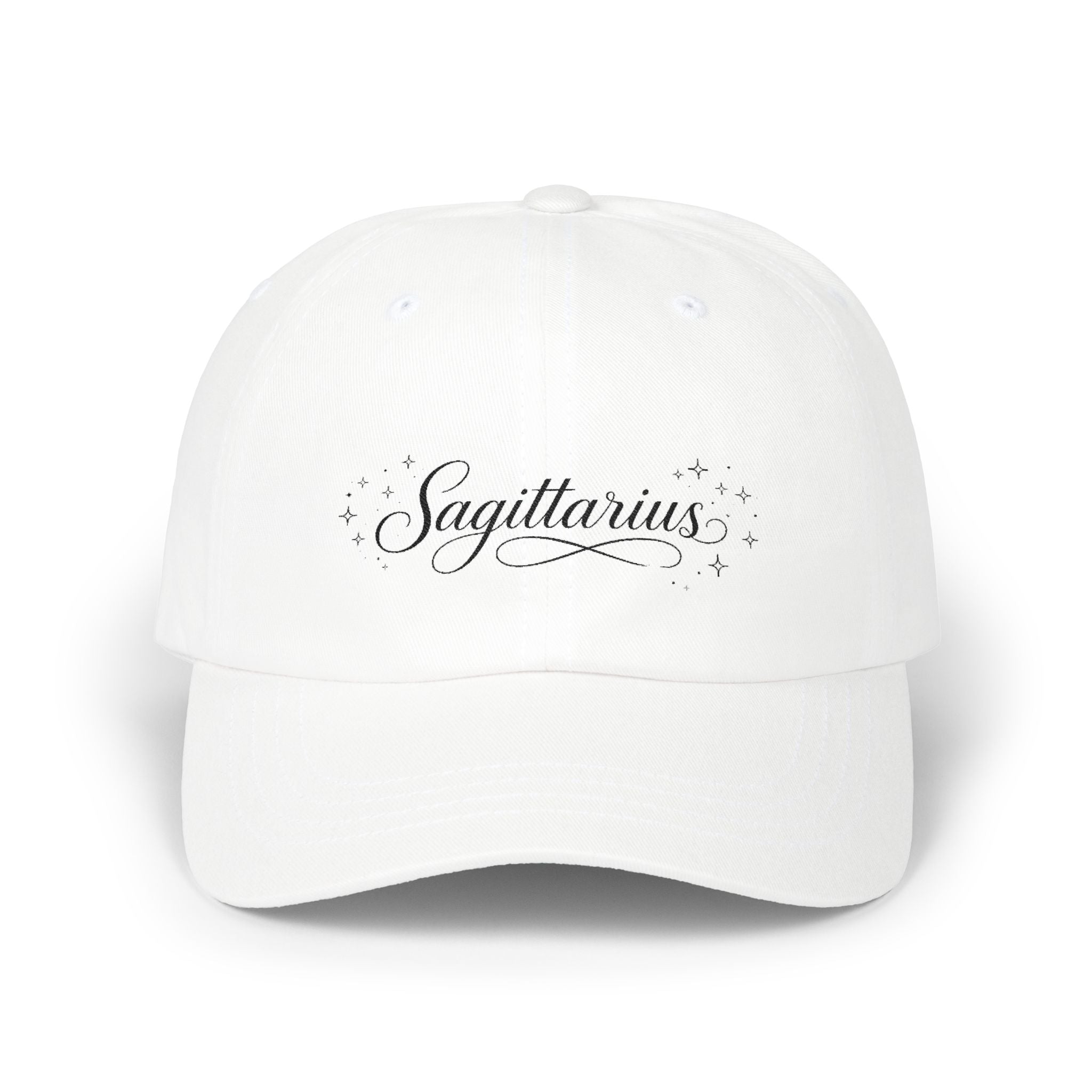 Sagittarius Dad Cap — Astrological Script Baseball Hat