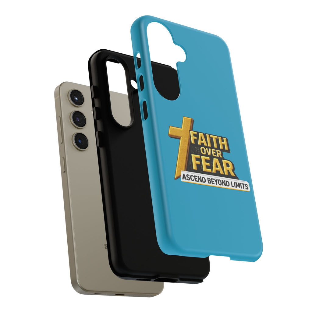 Faith Over Fear Tough Phone Case — "Ascend Beyond Limits" Inspirational Christian Protection