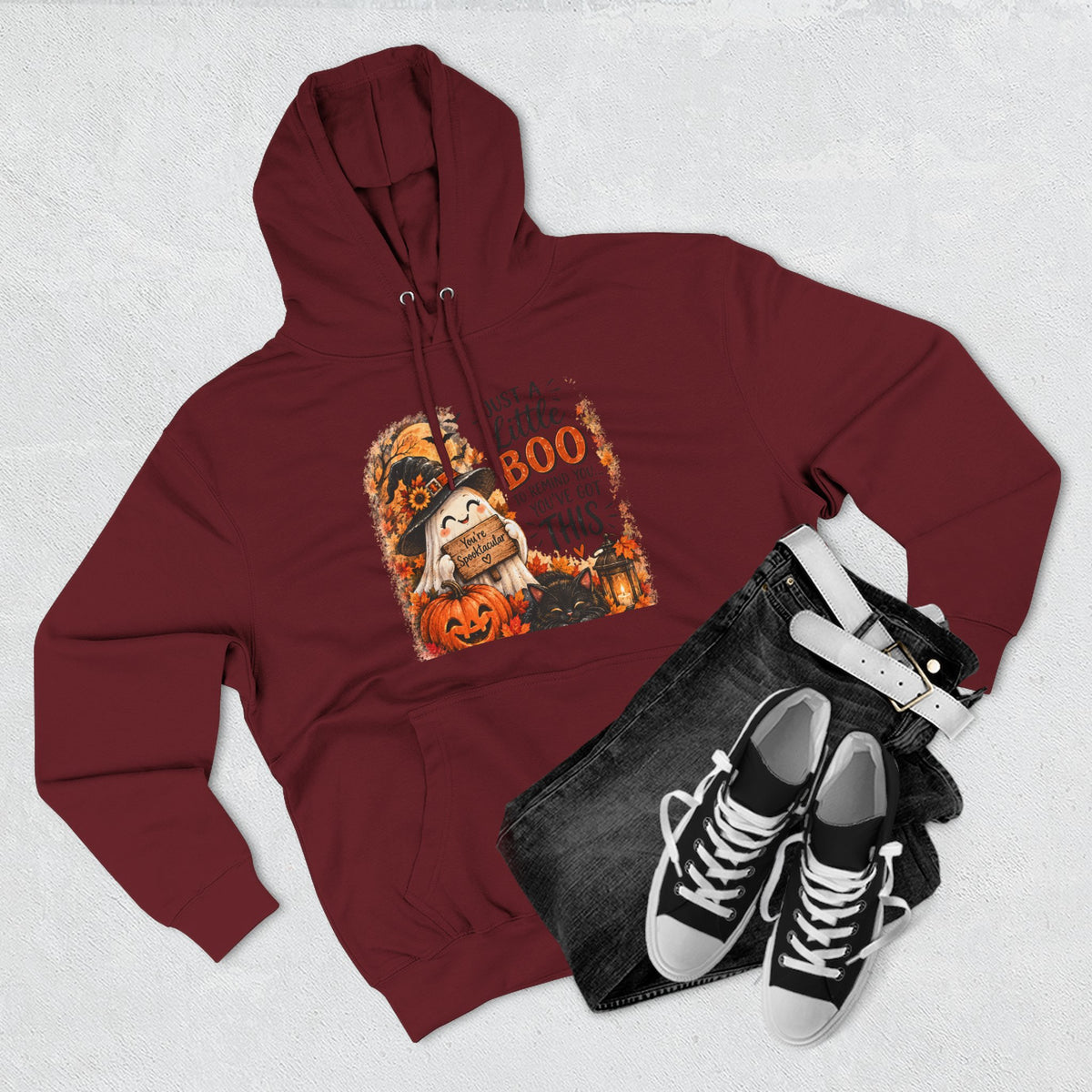 Just a Little Boo — Encouraging Halloween Hoodie