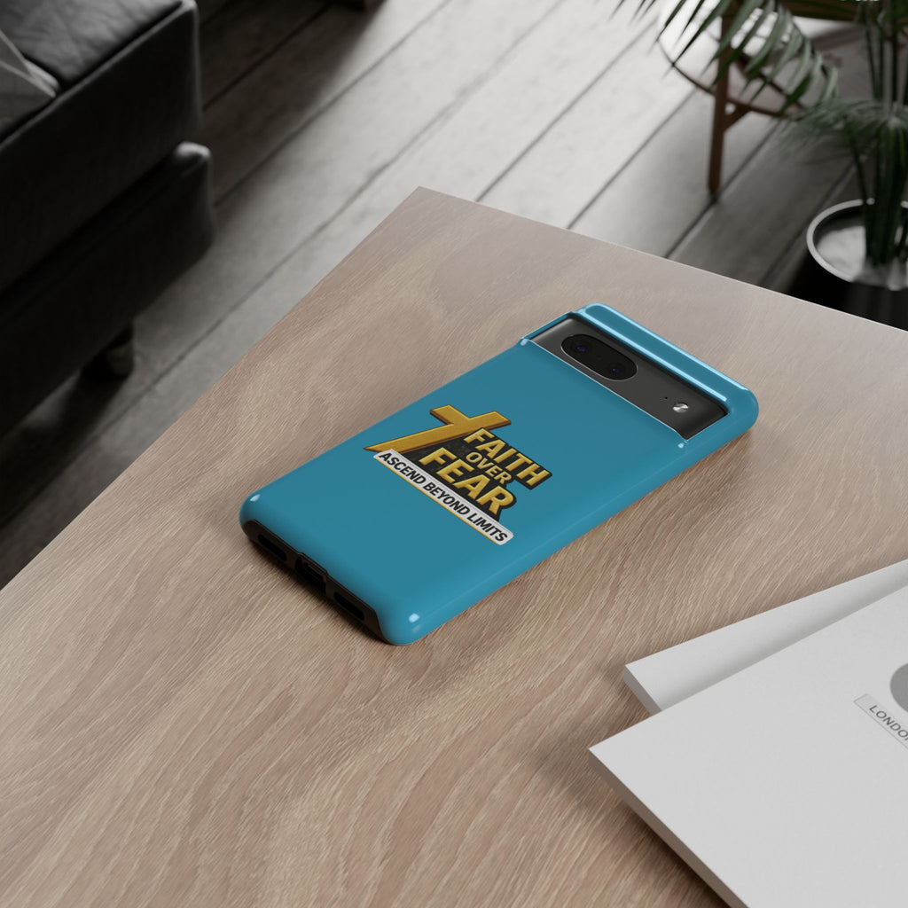 Faith Over Fear Tough Phone Case — "Ascend Beyond Limits" Inspirational Christian Protection
