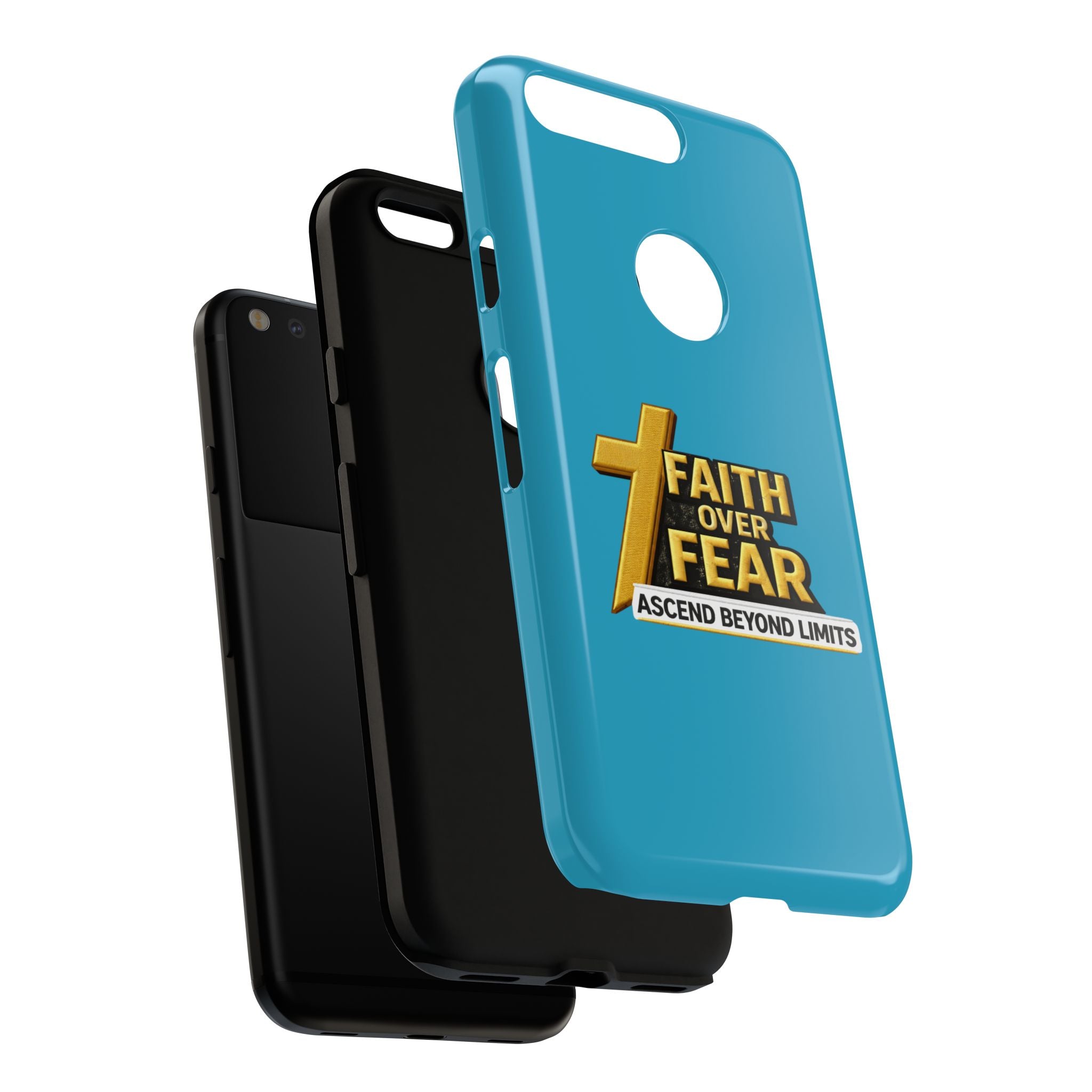 Faith Over Fear Tough Phone Case — "Ascend Beyond Limits" Inspirational Christian Protection