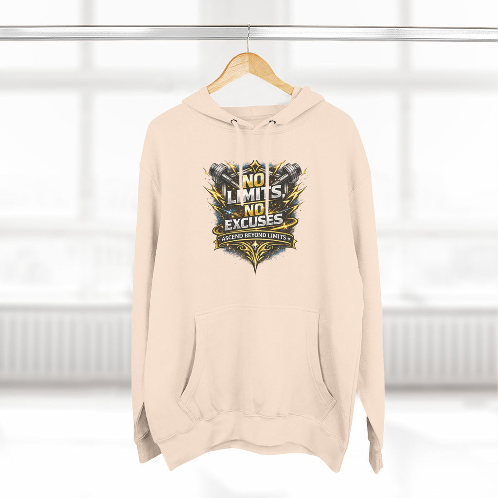 No Limits No Excuses Hoodie — Motivational Athletic Pullover