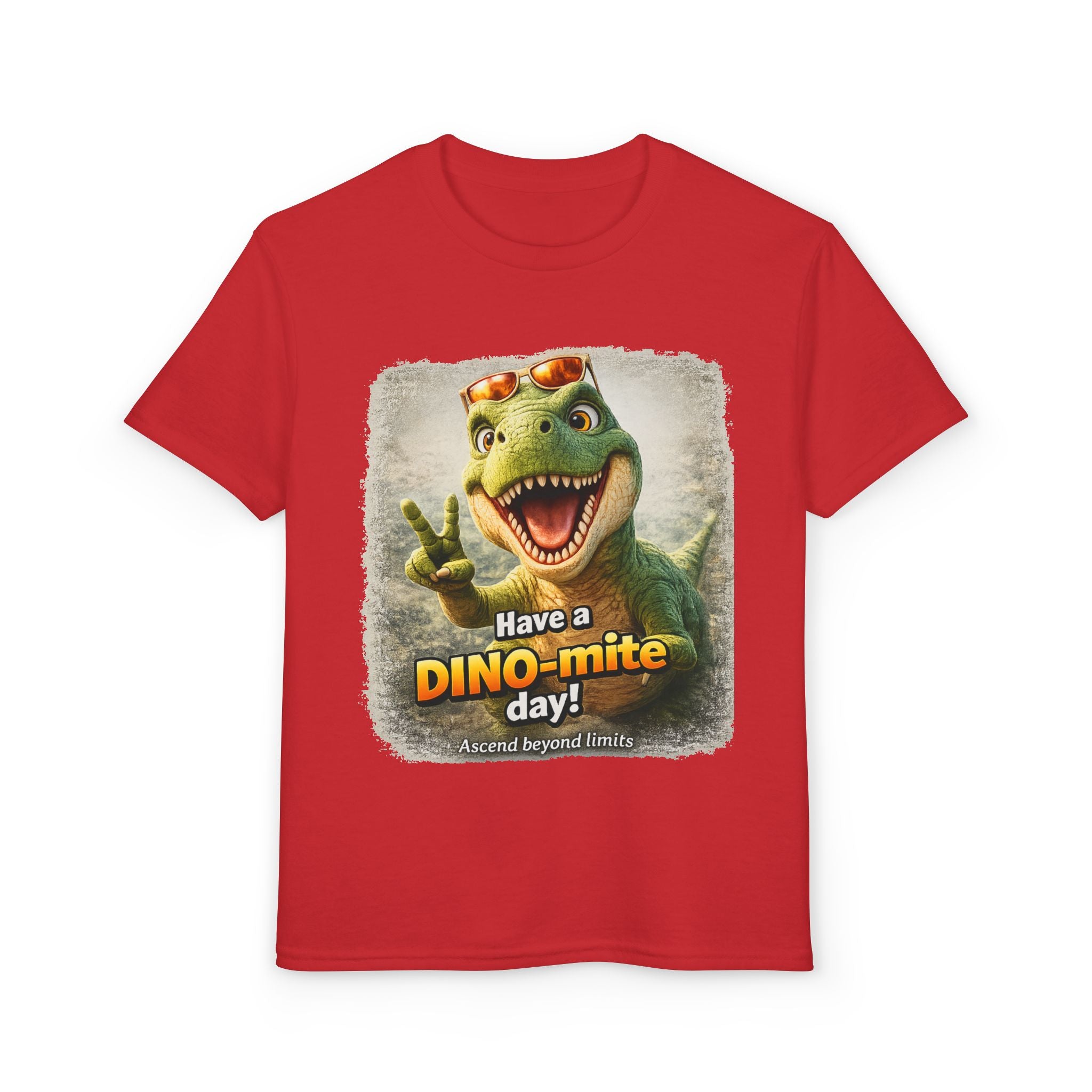 Youth T-Shirt — "Have a DINO-mite Day!" Dinosaur Graphic Tee