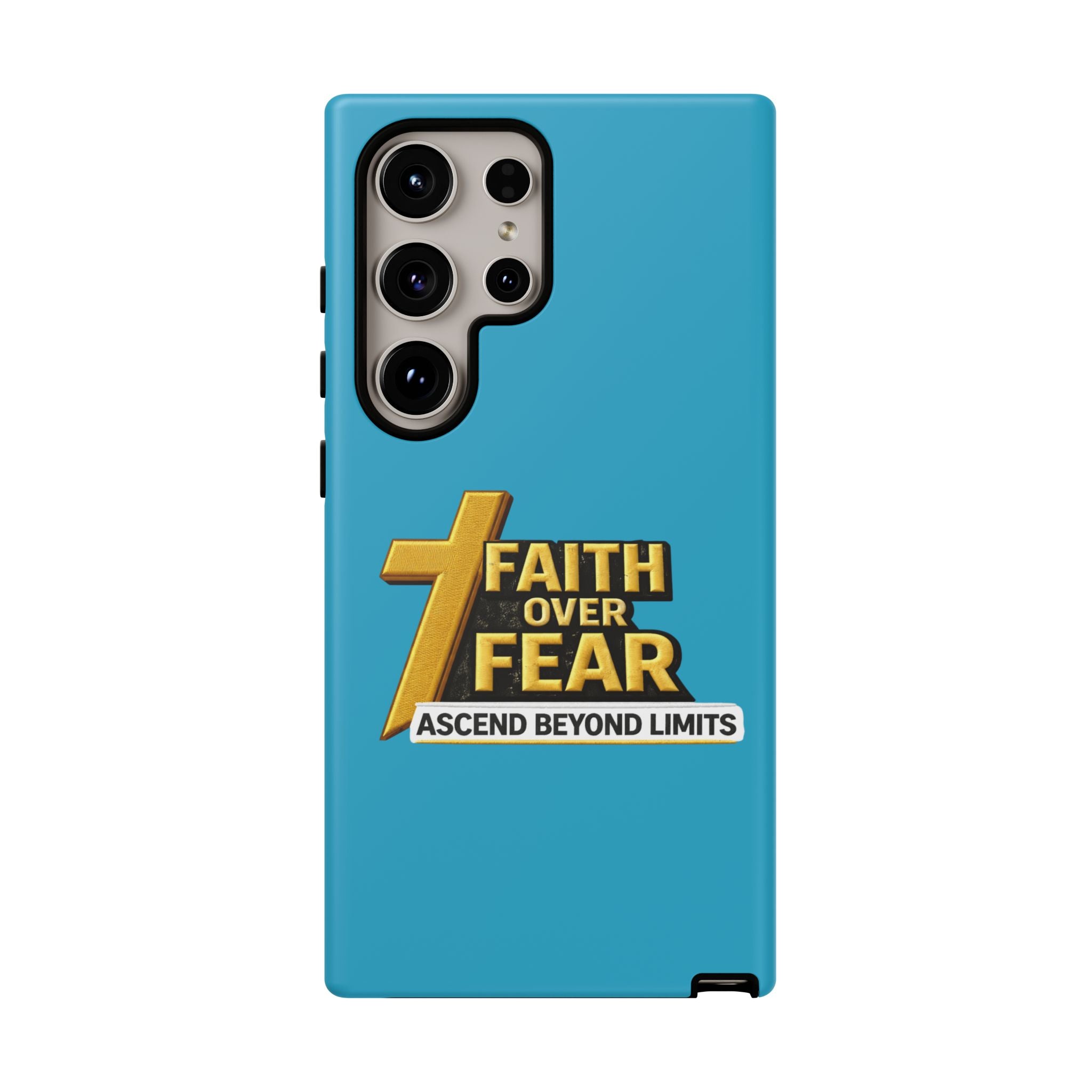 Faith Over Fear Tough Phone Case — "Ascend Beyond Limits" Inspirational Christian Protection
