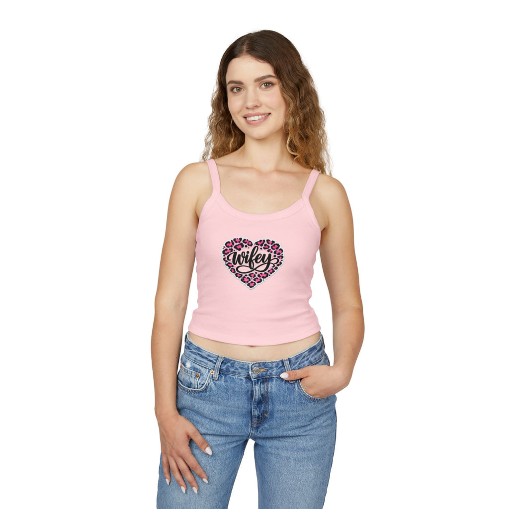Women's 'Wifey' Leopard Heart Tank Top
