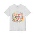Faith Floral T-Shirt — "Walking by Faith, Not by Sight" Inspirational Tee