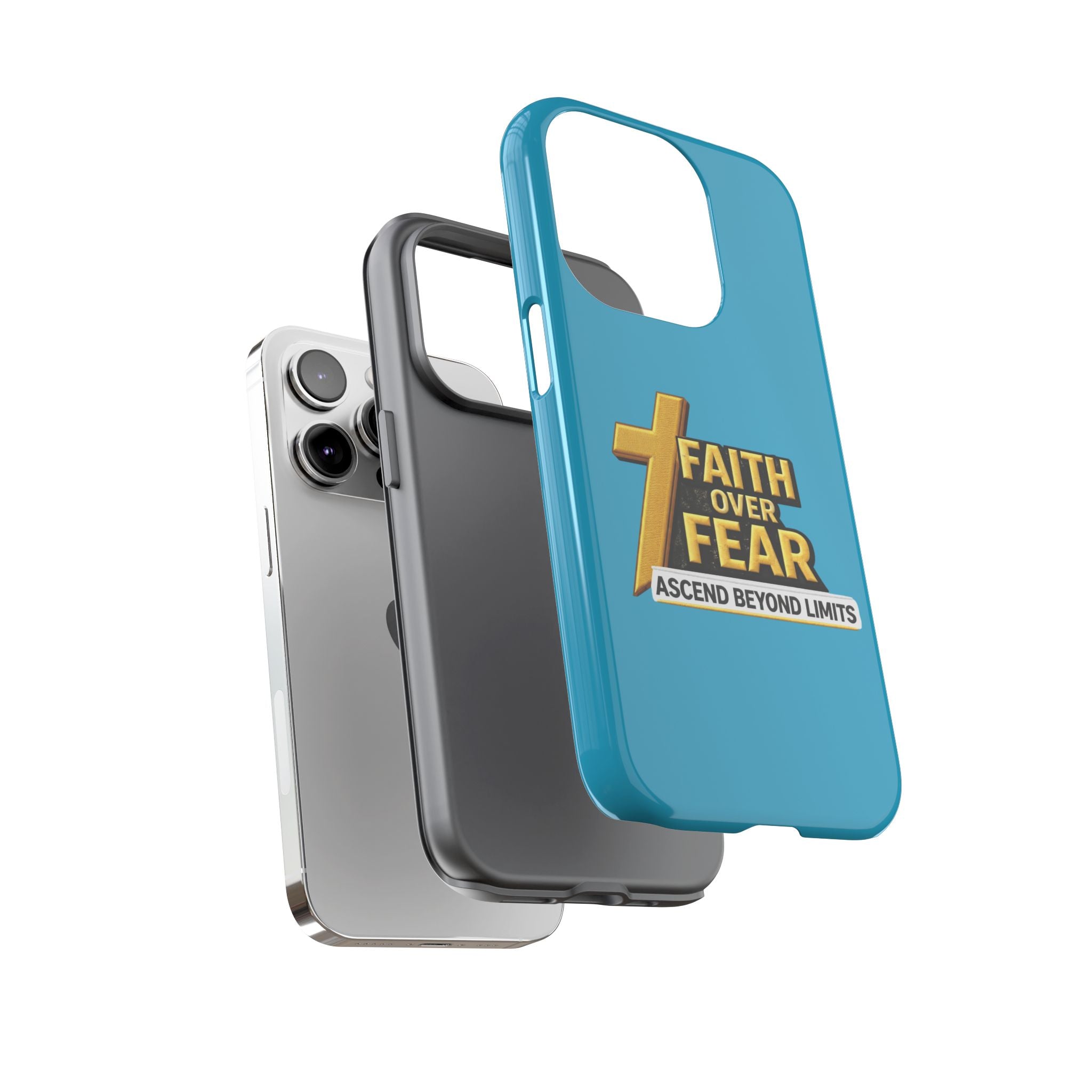Faith Over Fear Tough Phone Case — "Ascend Beyond Limits" Inspirational Christian Protection