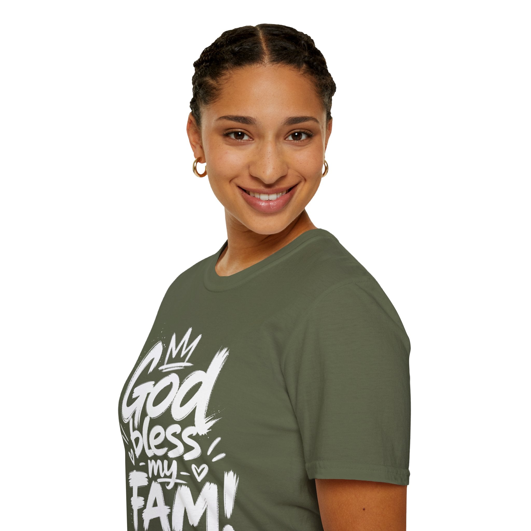 God Bless My Fam T-Shirt — Faith-Based Family Graphic Tee