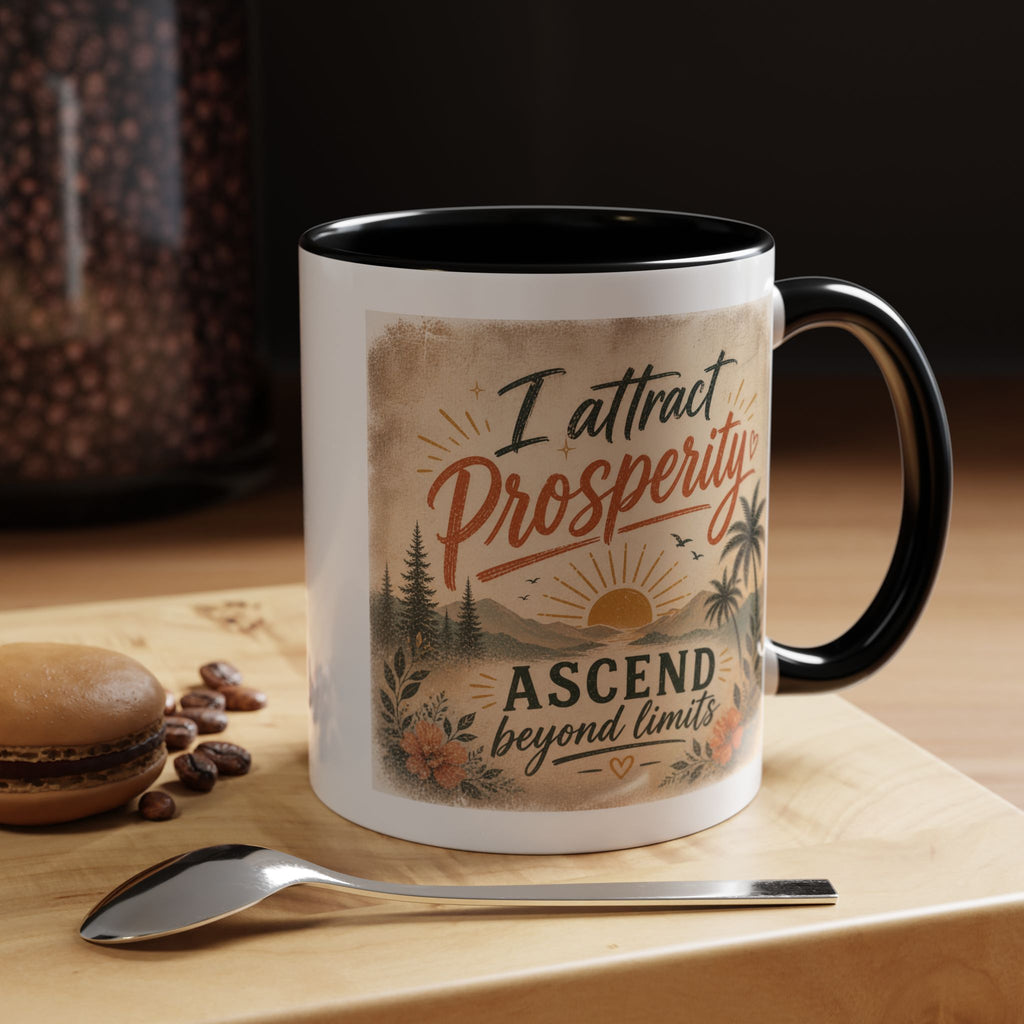 I Attract Prosperity Coffee Mug — Inspirational Accent Mug (11/15oz)