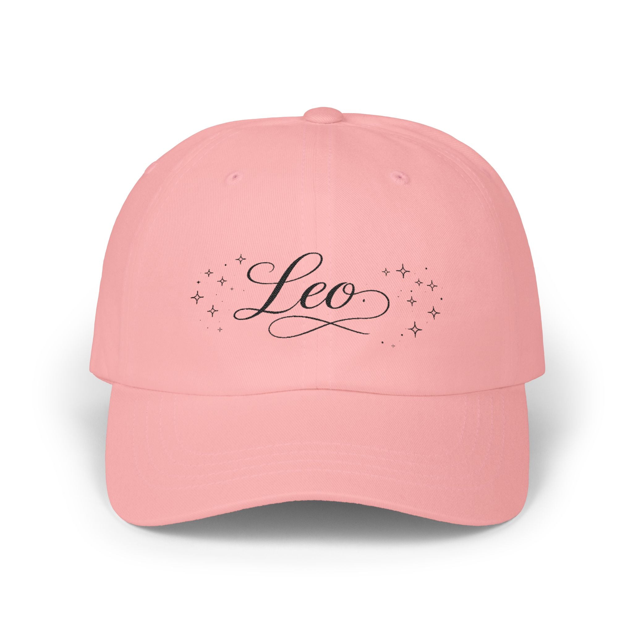 Leo Script Dad Cap — Zodiac Leo Embroidered Baseball Hat