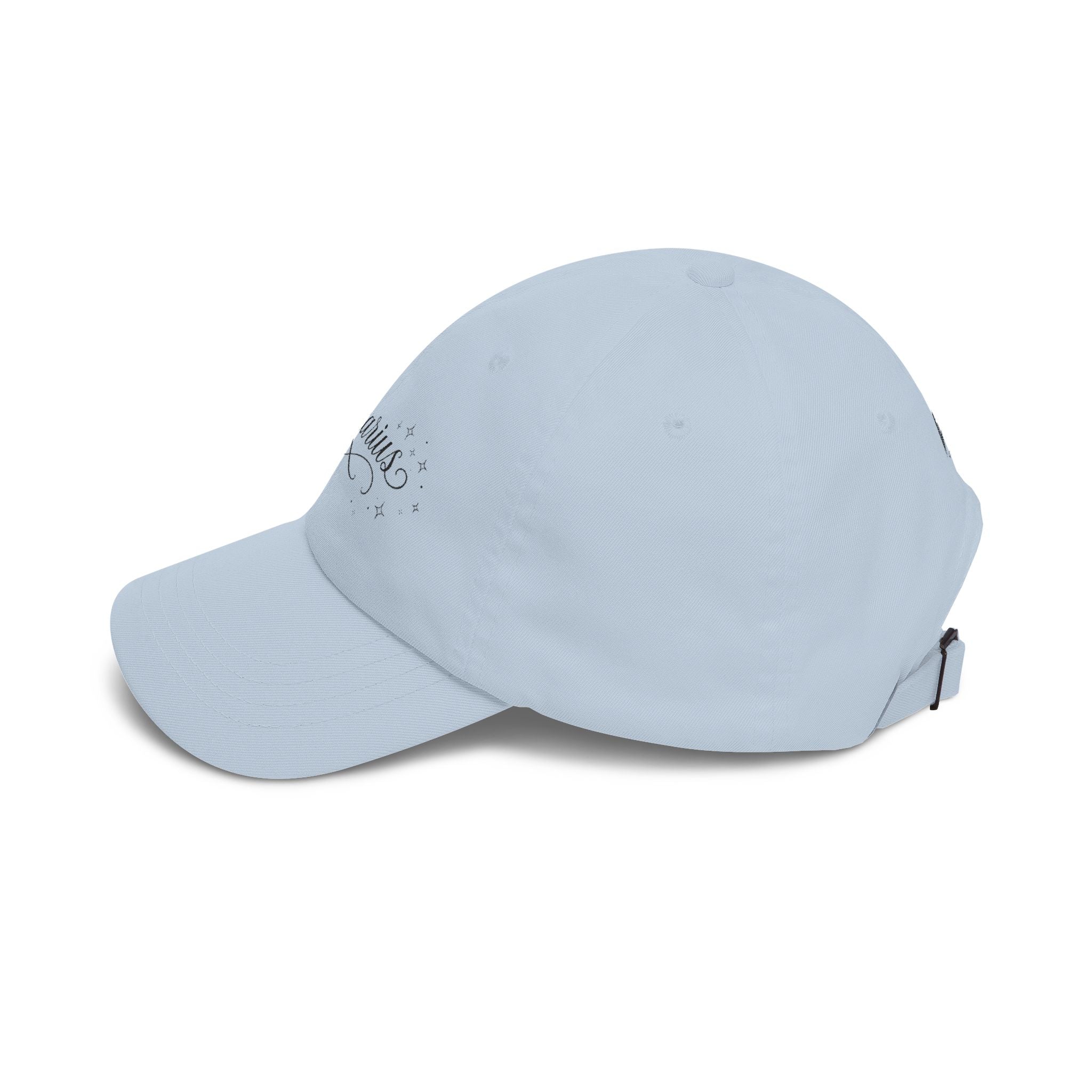 Aquarius Dad Cap – Elegant Script Zodiac Baseball Hat