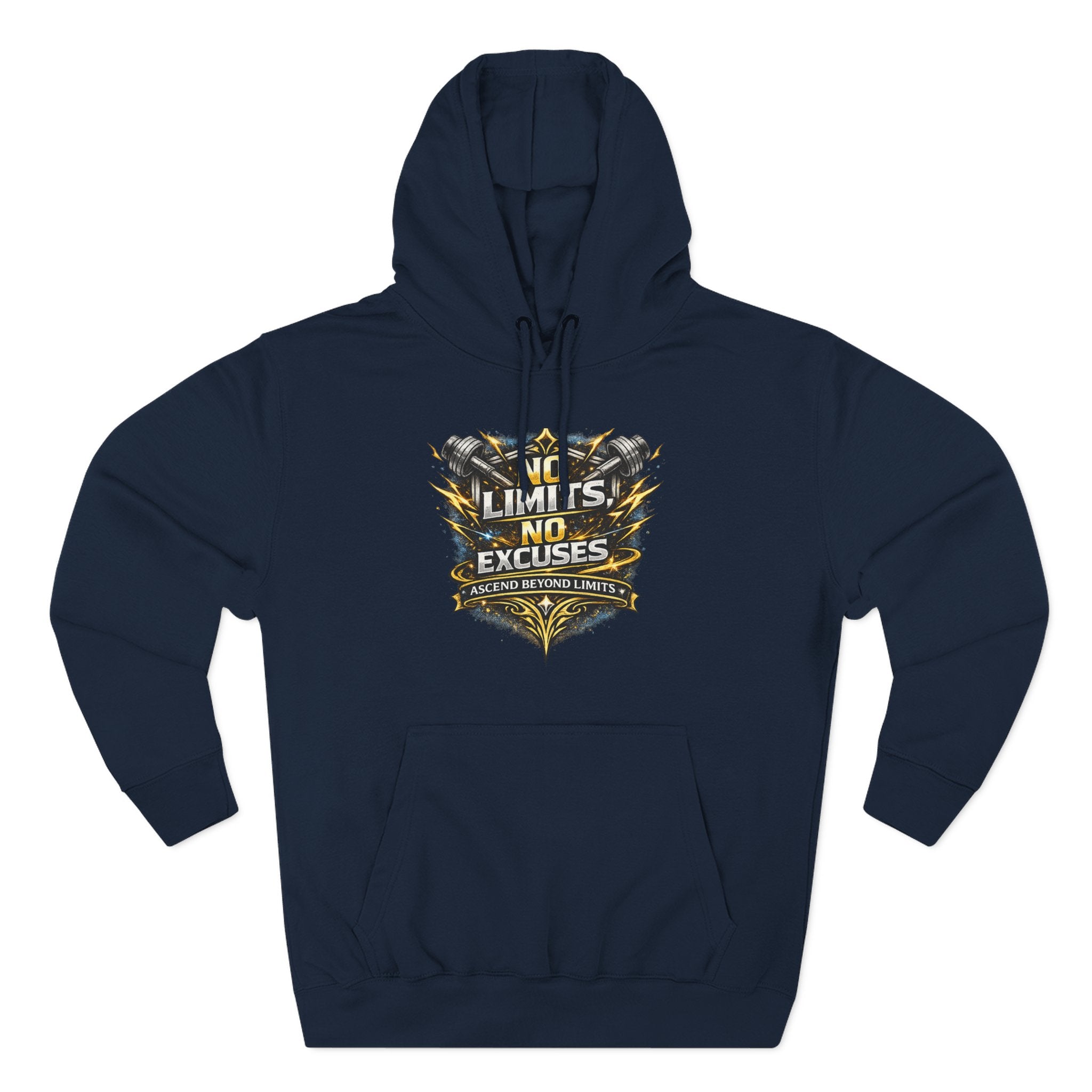 No Limits No Excuses Hoodie — Motivational Athletic Pullover