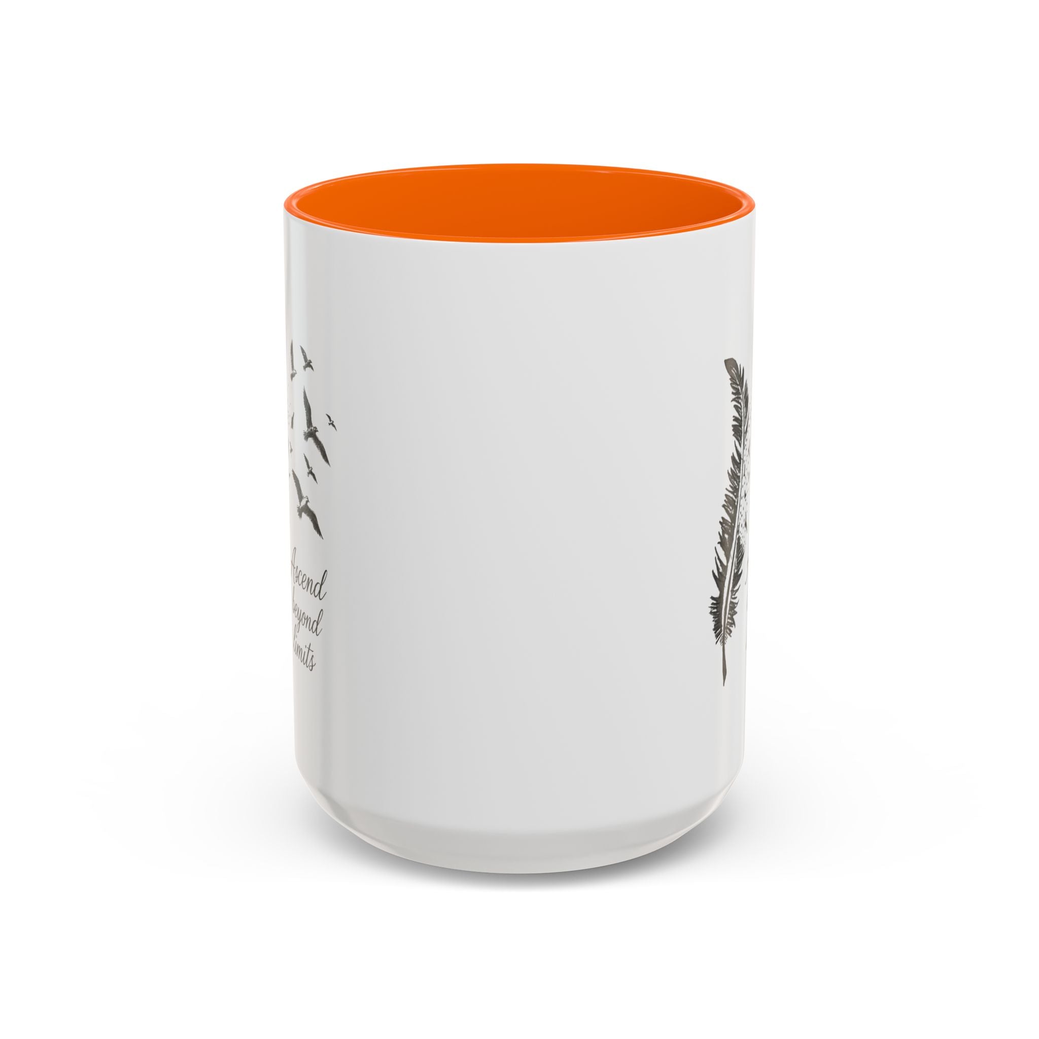 Ascend Beyond Limits- hand sketched feather Coffee-Accent Mug (11/15oz)