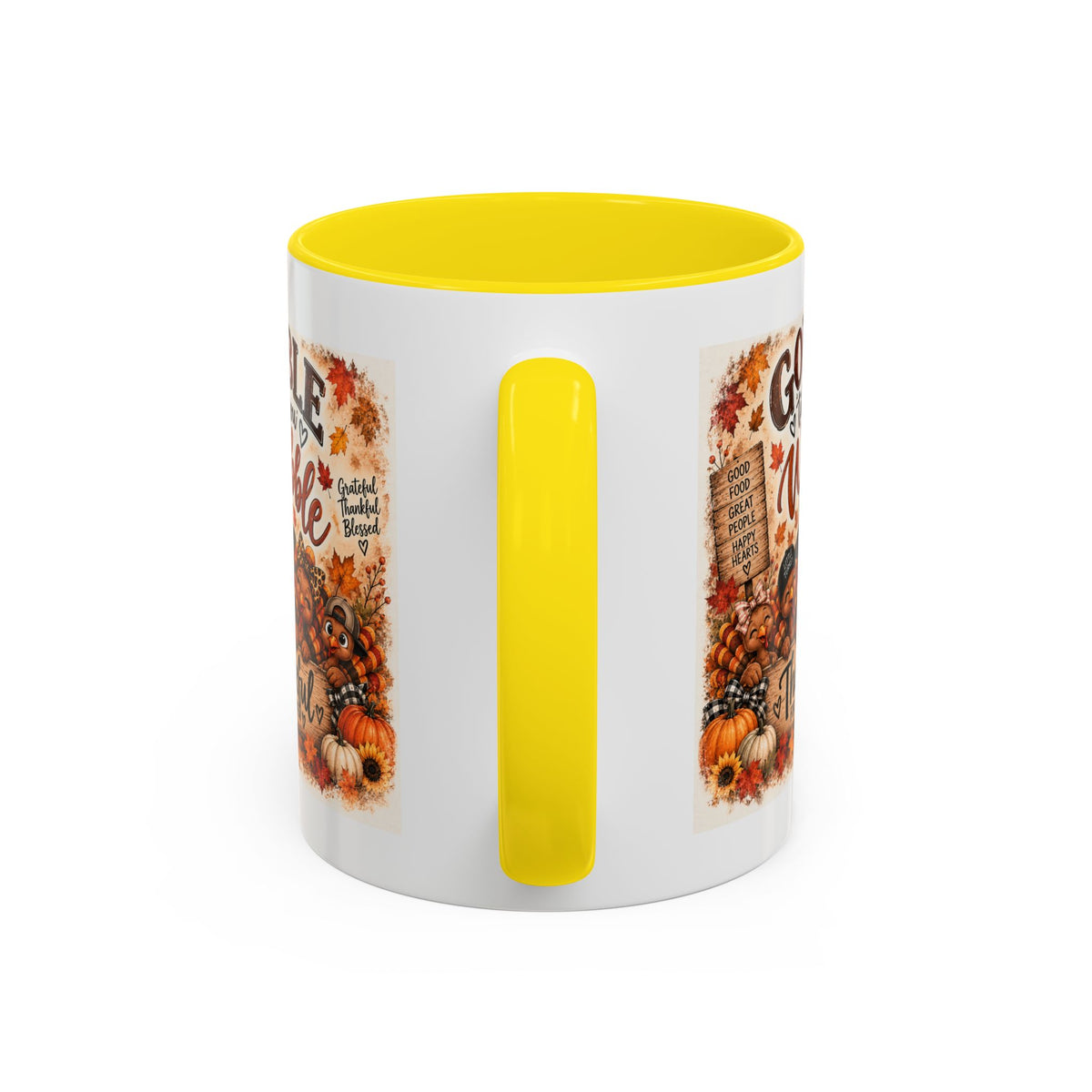 Gobble 'Til You Wobble — Thanksgiving Accent Mug