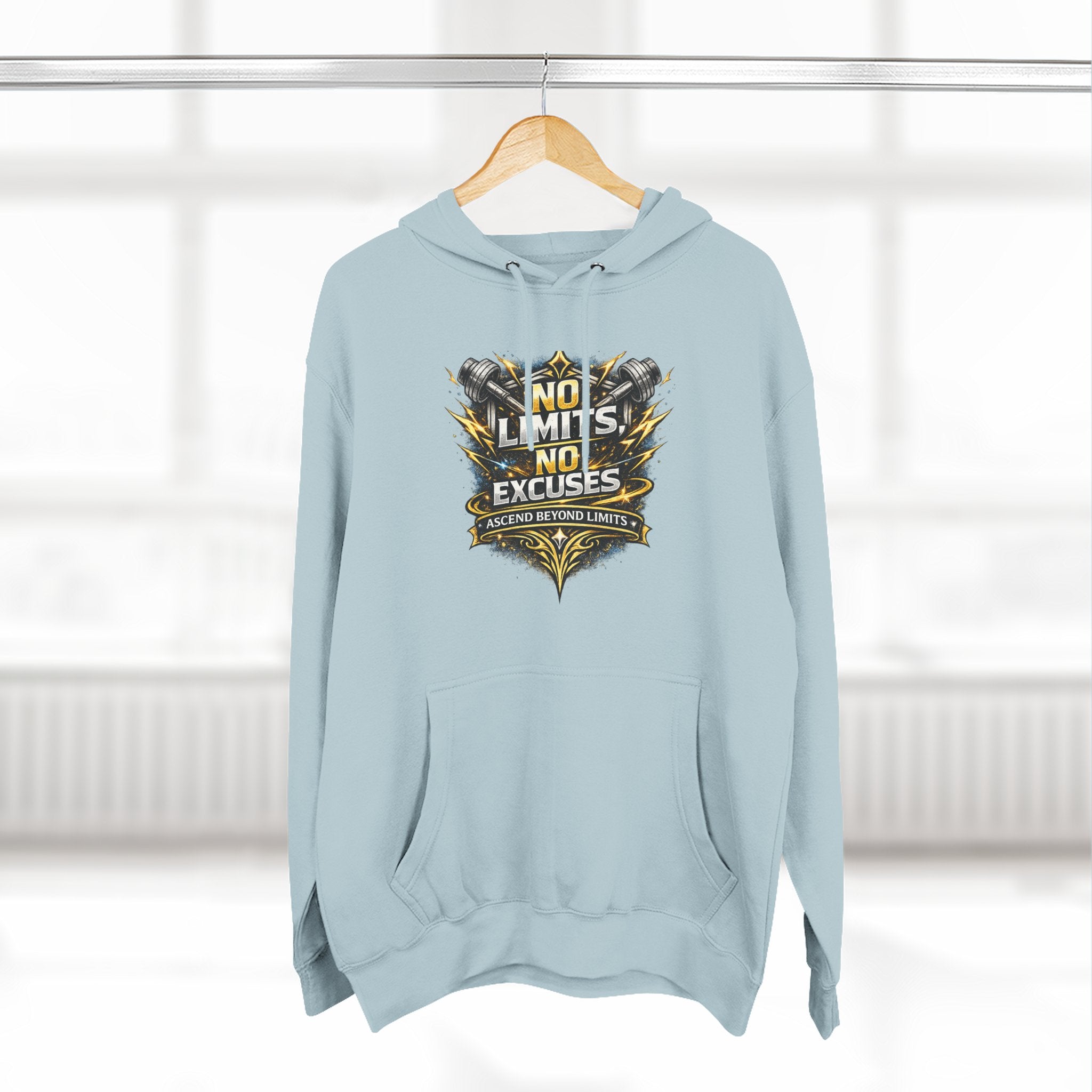 No Limits No Excuses Hoodie — Motivational Athletic Pullover