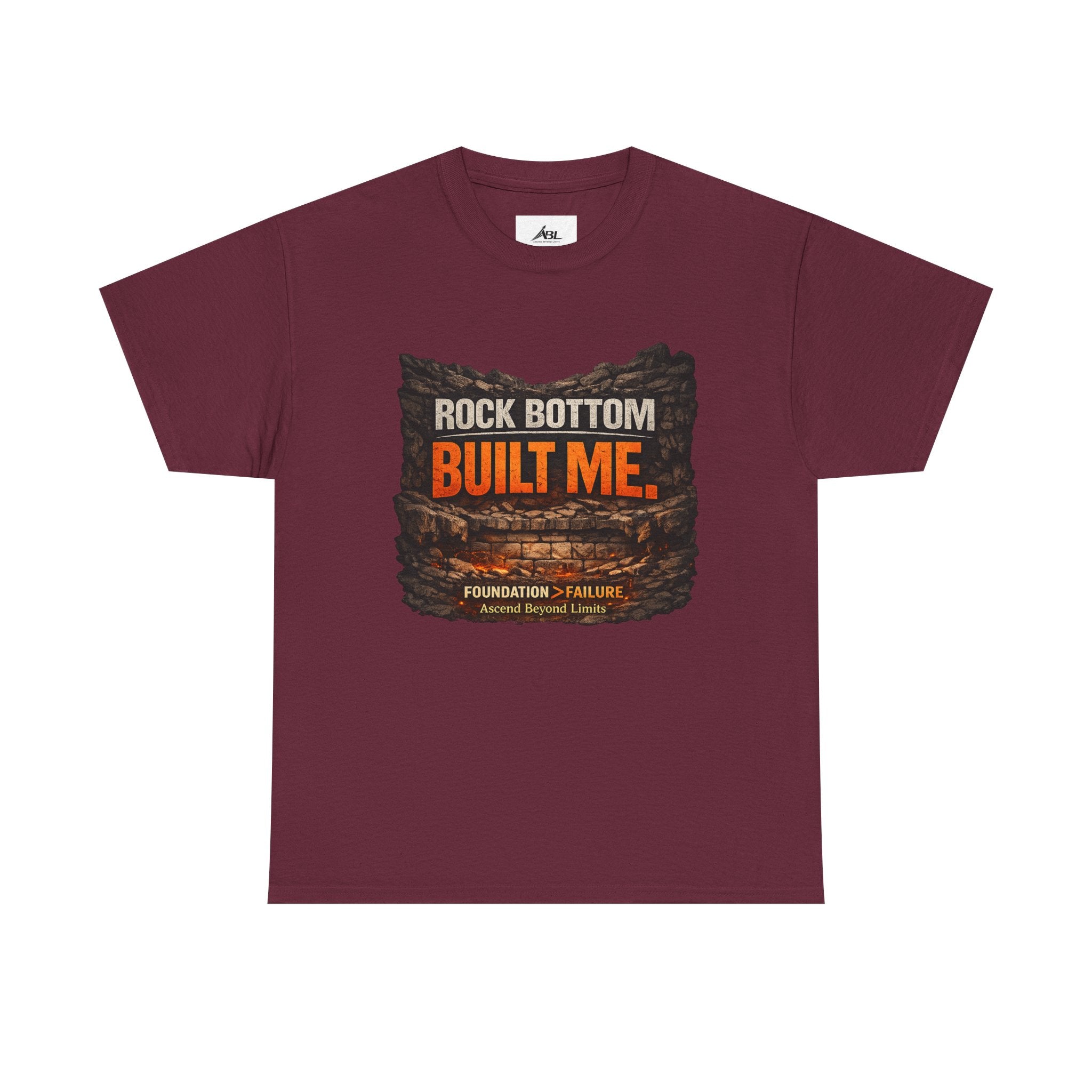 Rock Bottom Built Me T-Shirt — Inspirational Recovery Tee