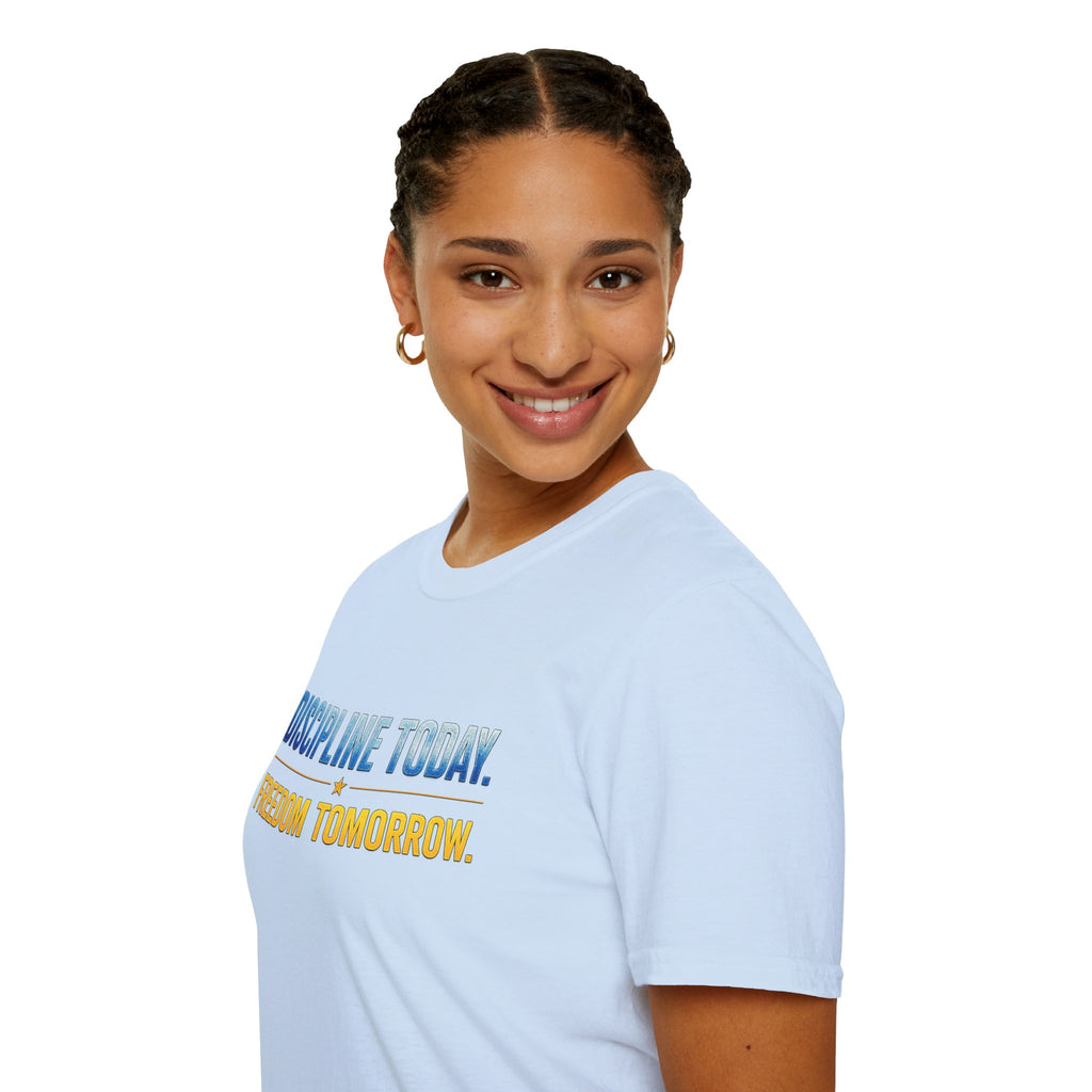 Discipline Today, Freedom Tomorrow T-Shirt — Legacy Mindset Lion Graphic