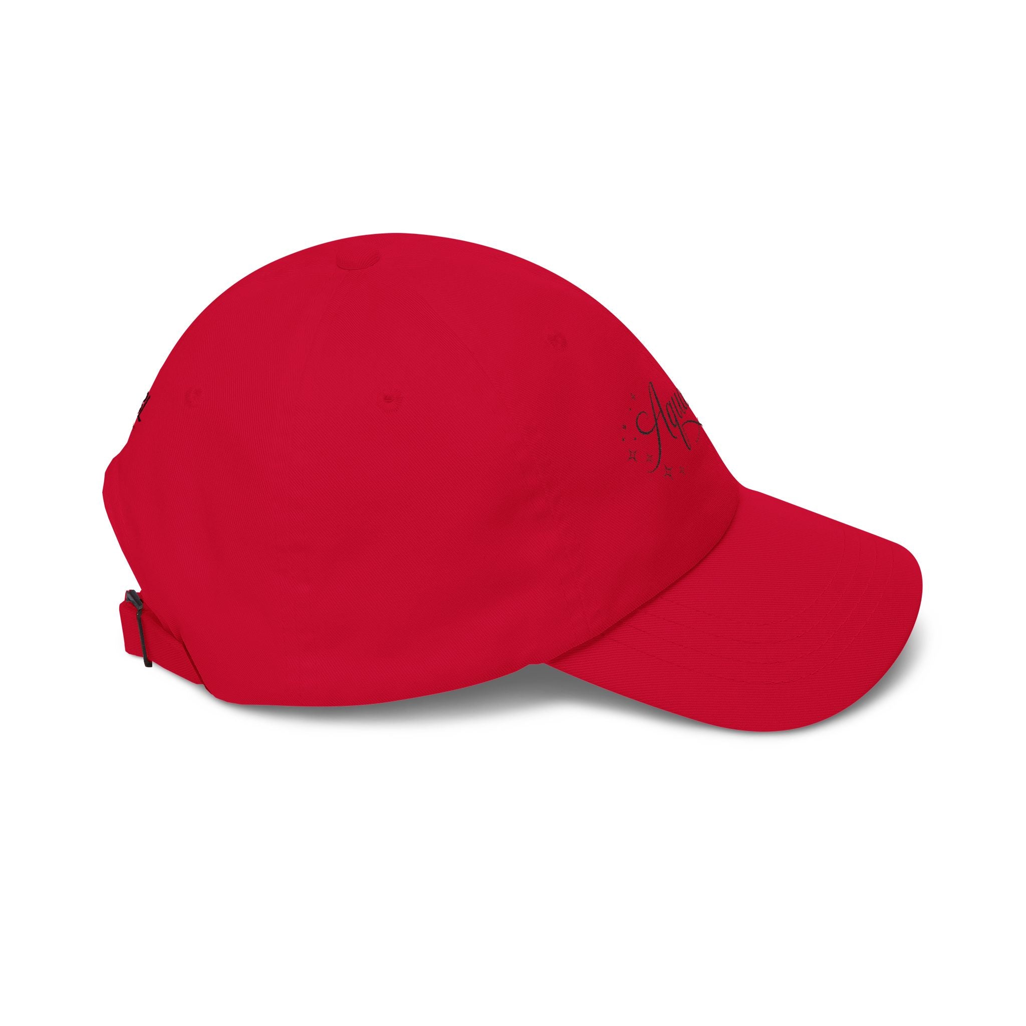 Aquarius Dad Cap – Elegant Script Zodiac Baseball Hat