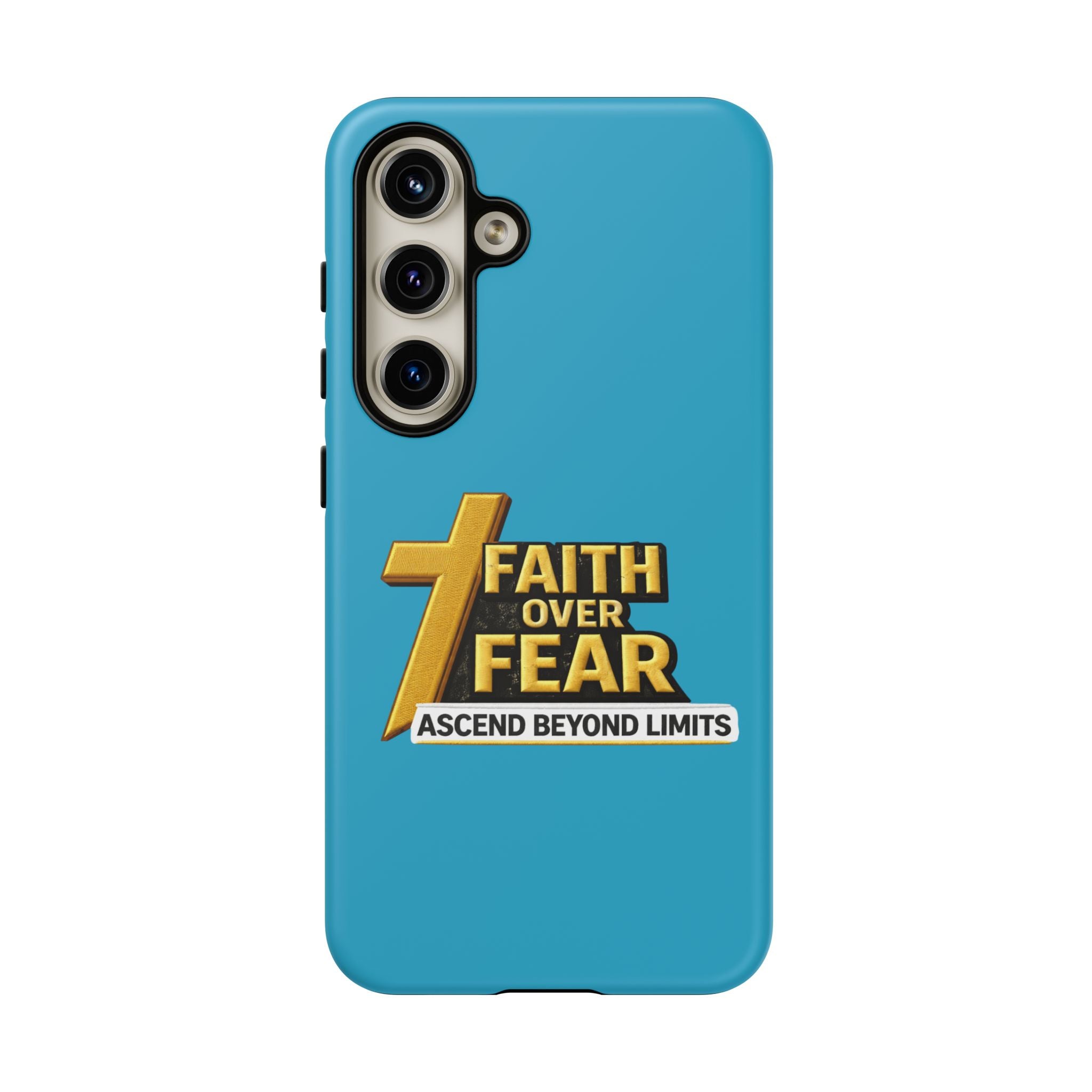 Faith Over Fear Tough Phone Case — "Ascend Beyond Limits" Inspirational Christian Protection