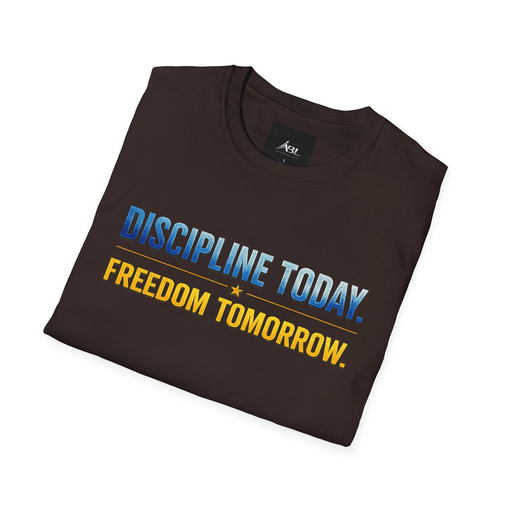 Discipline Today, Freedom Tomorrow T-Shirt — Legacy Mindset Lion Graphic