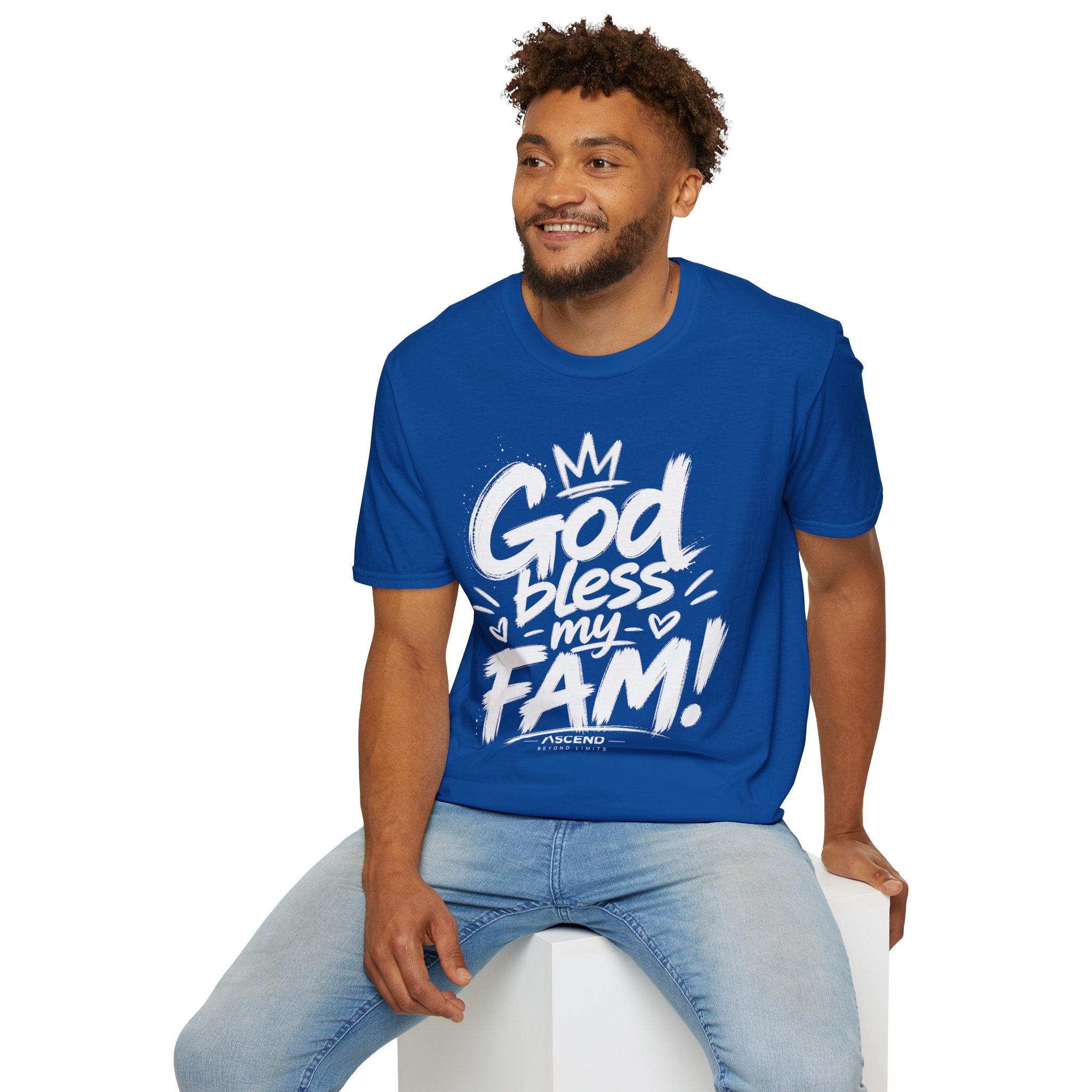 God Bless My Fam T-Shirt — Faith-Based Family Graphic Tee