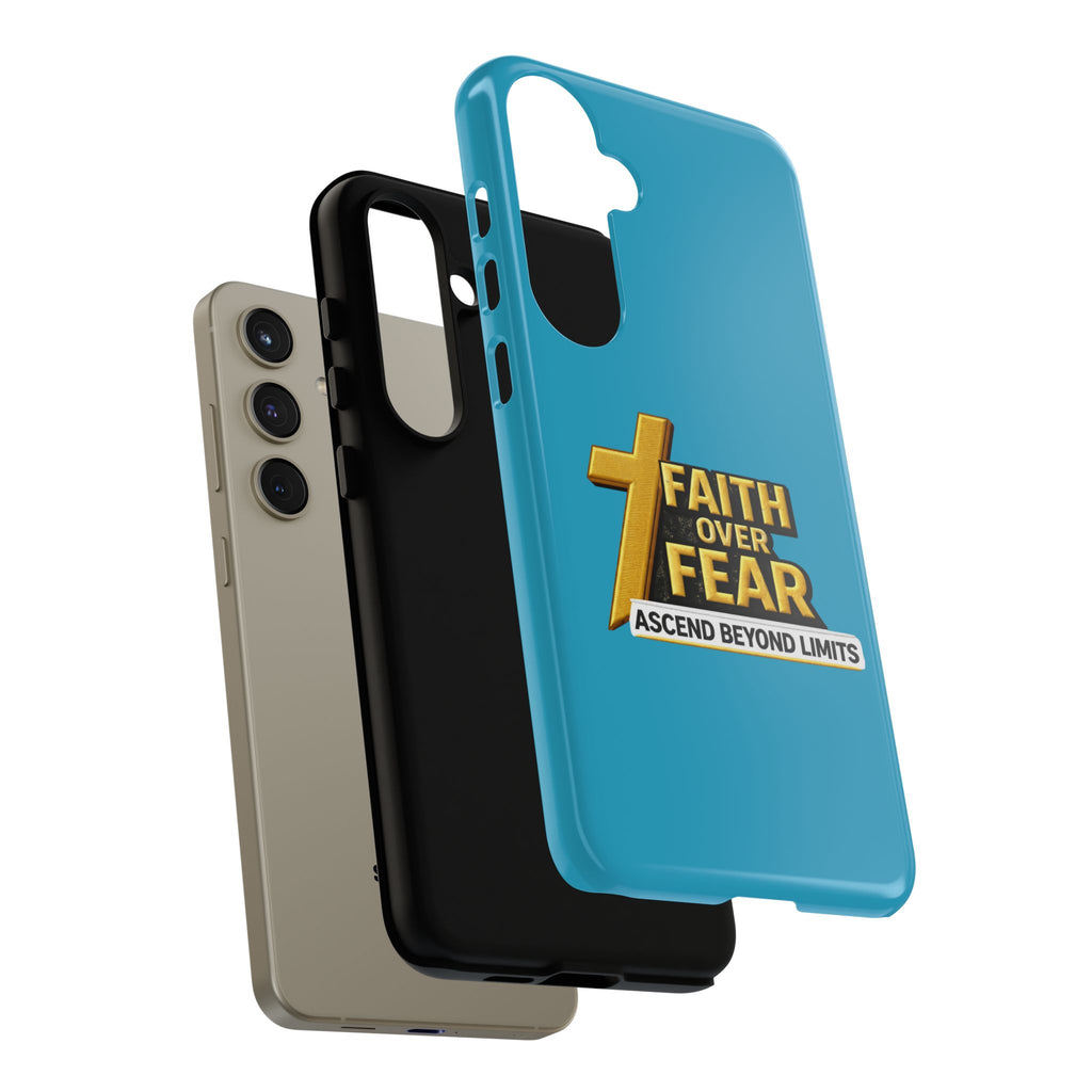 Faith Over Fear Tough Phone Case — "Ascend Beyond Limits" Inspirational Christian Protection