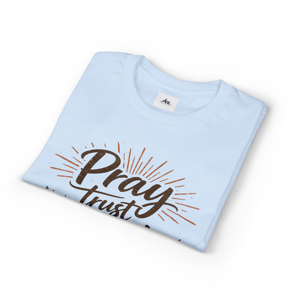 Pray Trust Repeat T-Shirt — Inspirational Christian Faith Tee