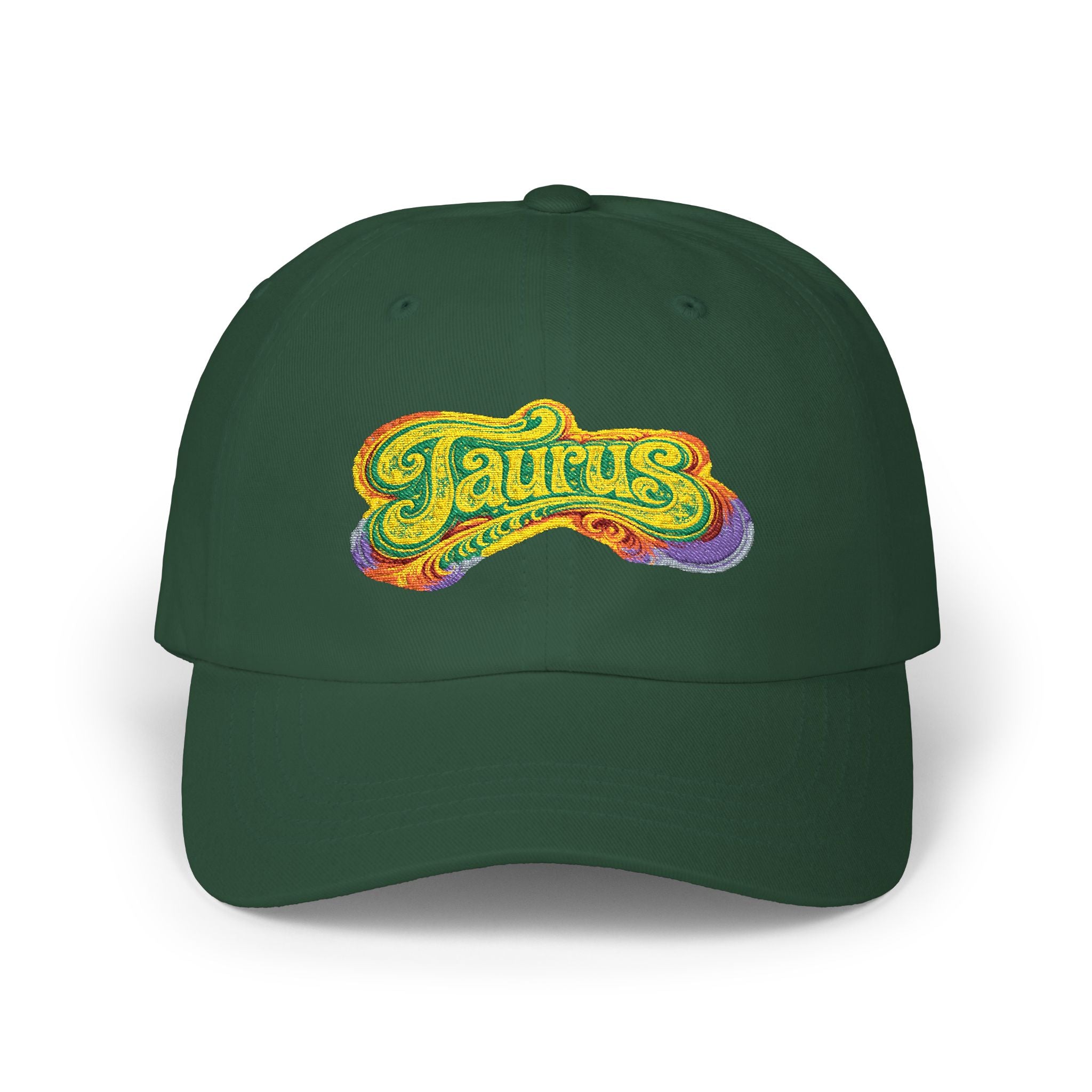 Taurus hat— Retro Psychedelic Zodiac Baseball Hat