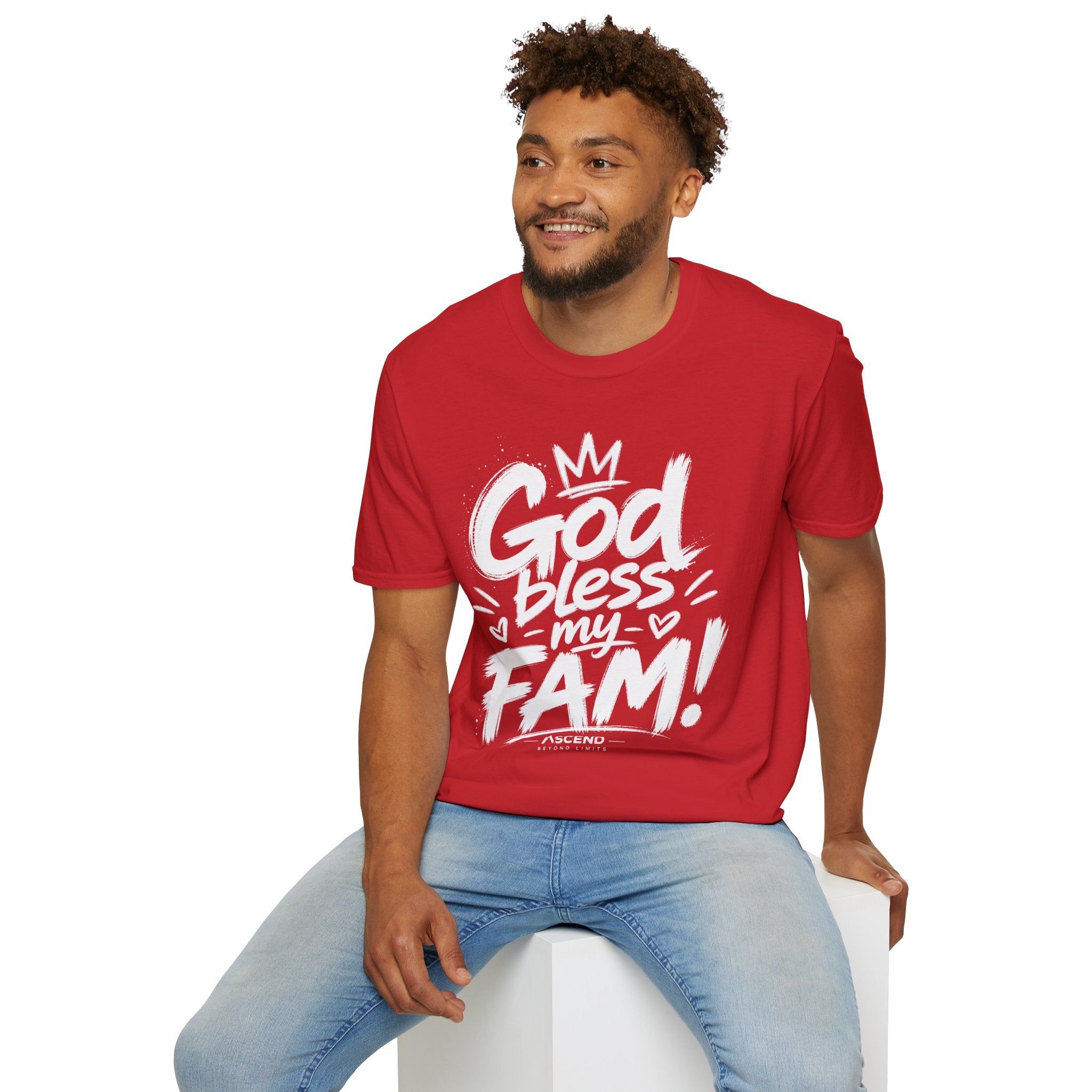 God Bless My Fam T-Shirt — Faith-Based Family Graphic Tee