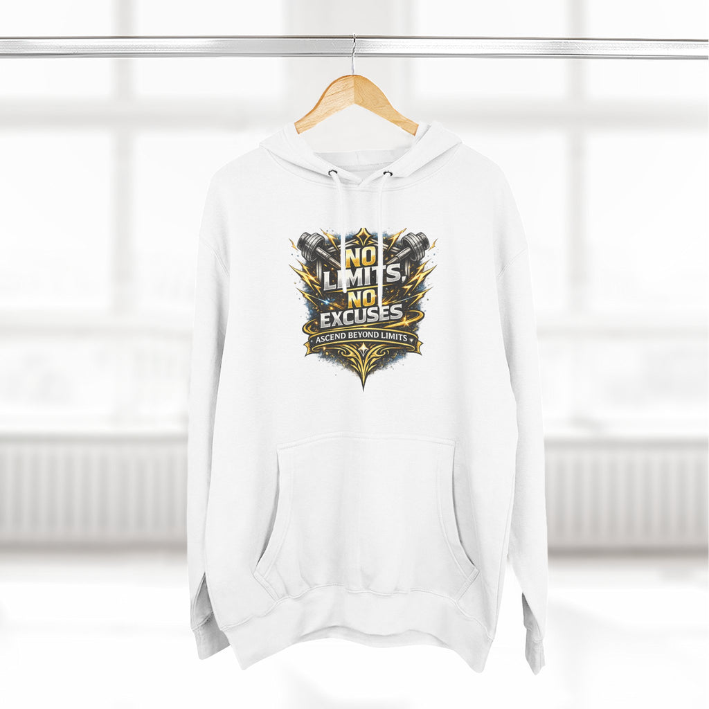 No Limits No Excuses Hoodie — Motivational Athletic Pullover