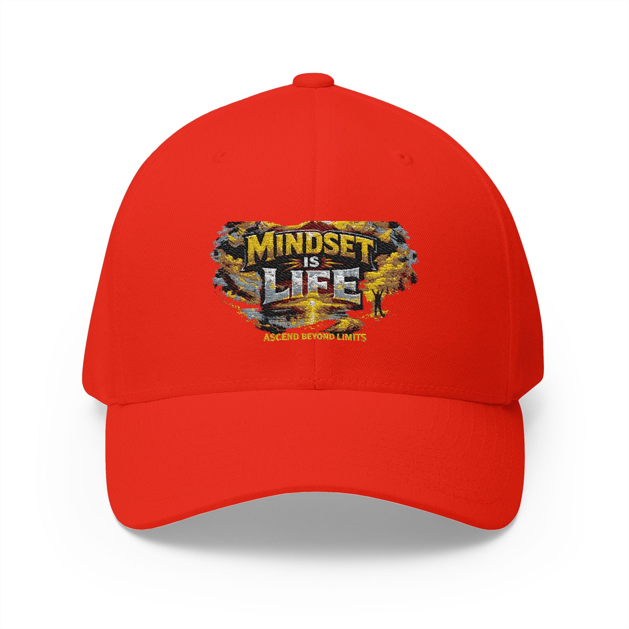 Mindset Is Life Embroidered Baseball Cap — Motivational Hat for Daily Grind & Gifts