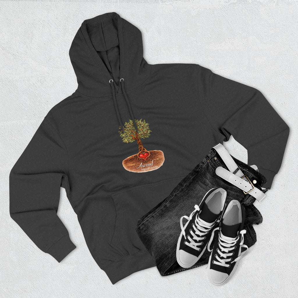 Ascend Beyond Limits Hoodie — 'Heal the Root' Tree Graphic Fleece Hoodie