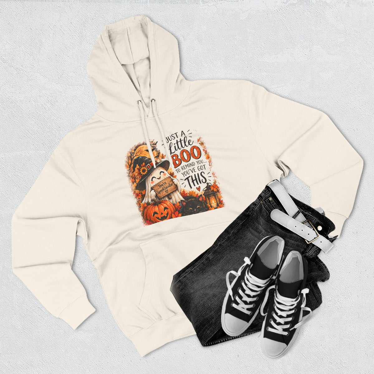 Just a Little Boo — Encouraging Halloween Hoodie