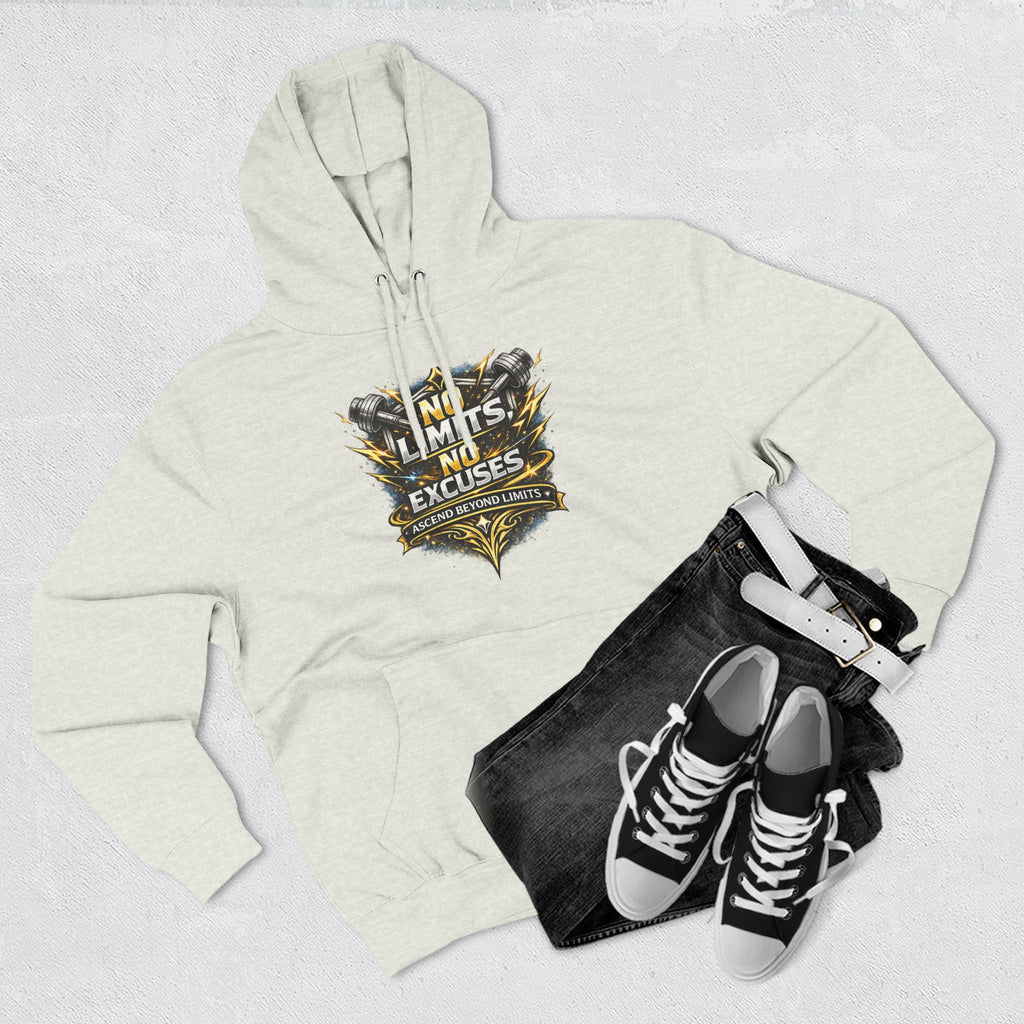 No Limits No Excuses Hoodie — Motivational Athletic Pullover