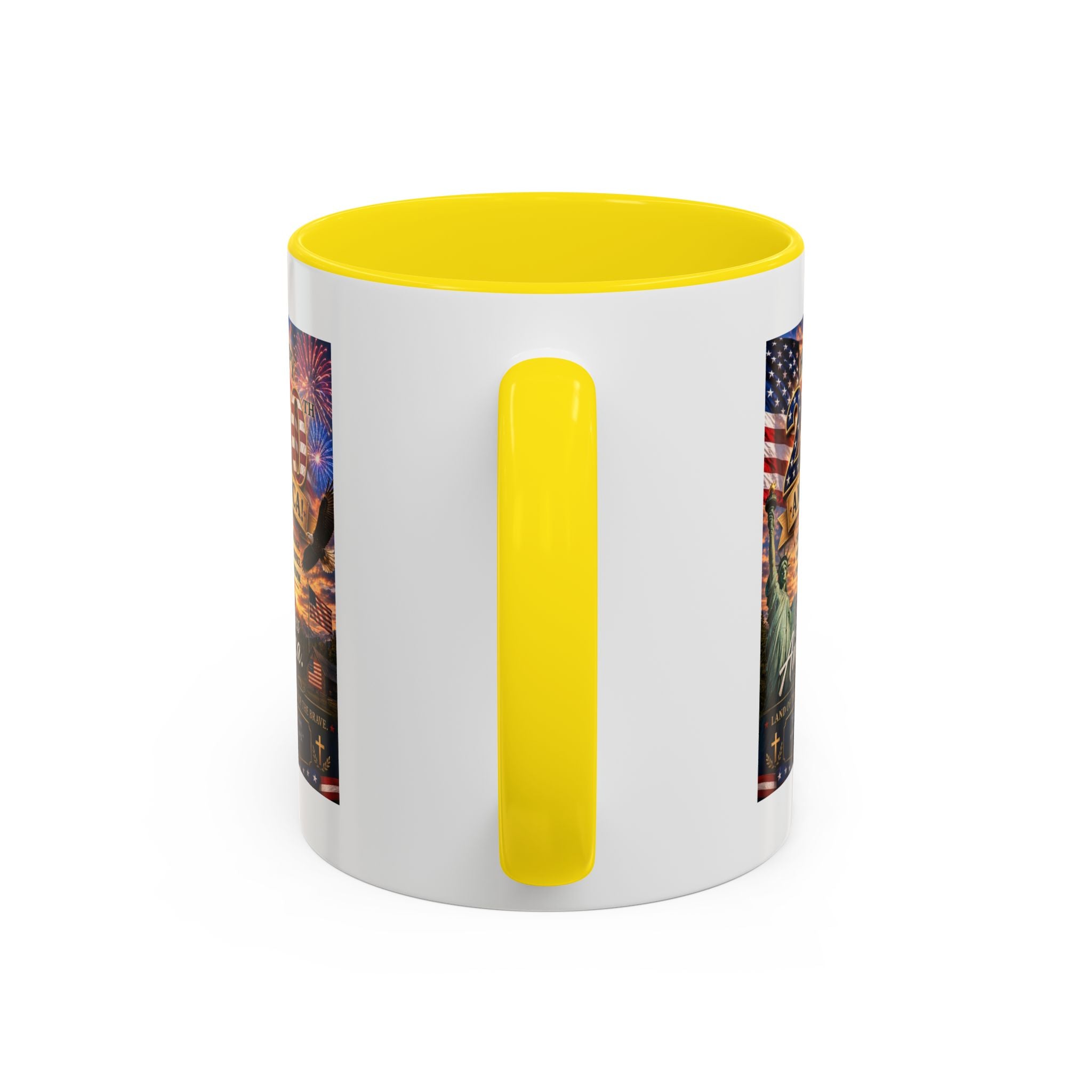 Patriotic Coffee Mug - "Happy 250 America!" Anniversary Design