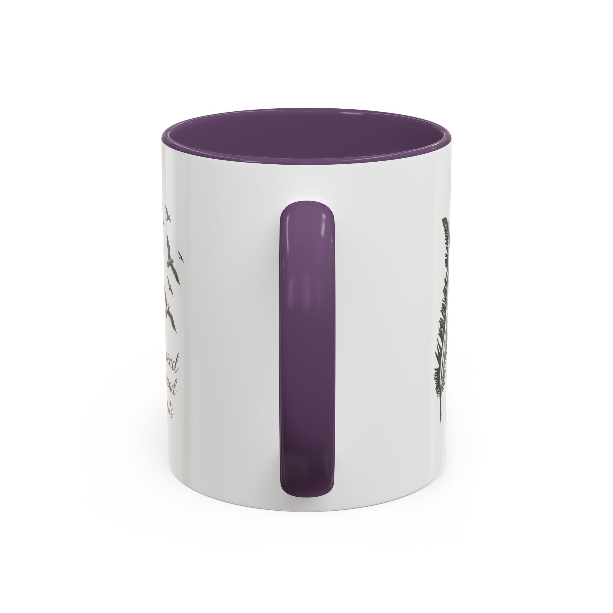 Ascend Beyond Limits- hand sketched feather Coffee-Accent Mug (11/15oz)