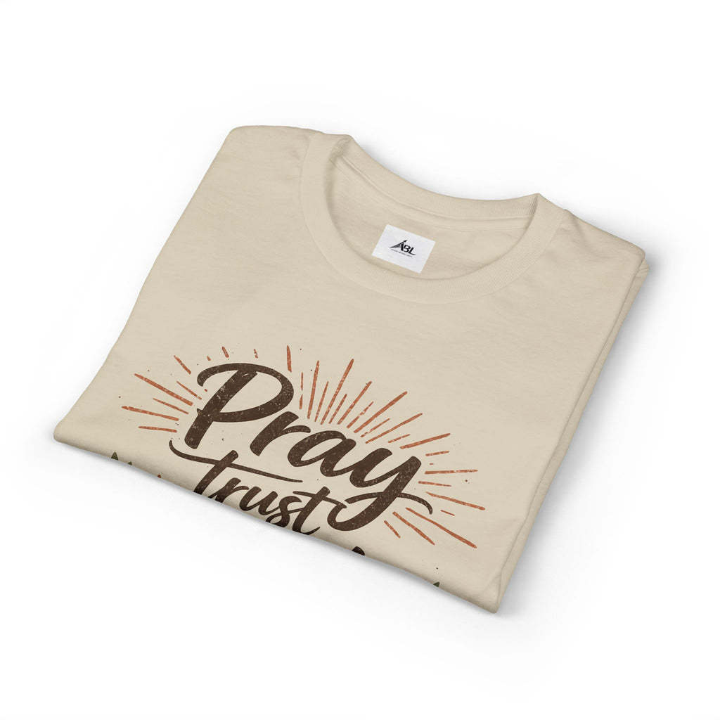 Pray Trust Repeat T-Shirt — Inspirational Christian Faith Tee