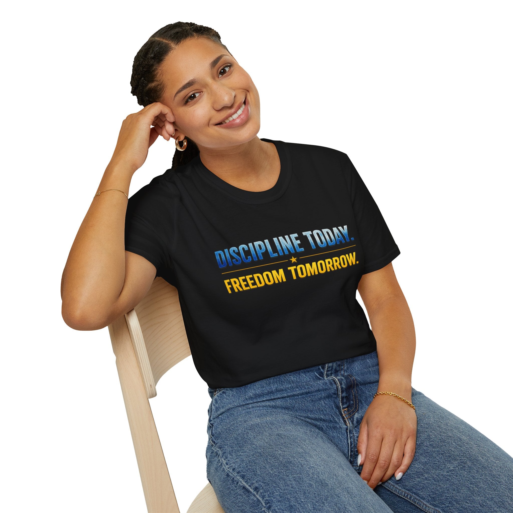 Discipline Today, Freedom Tomorrow T-Shirt — Legacy Mindset Lion Graphic