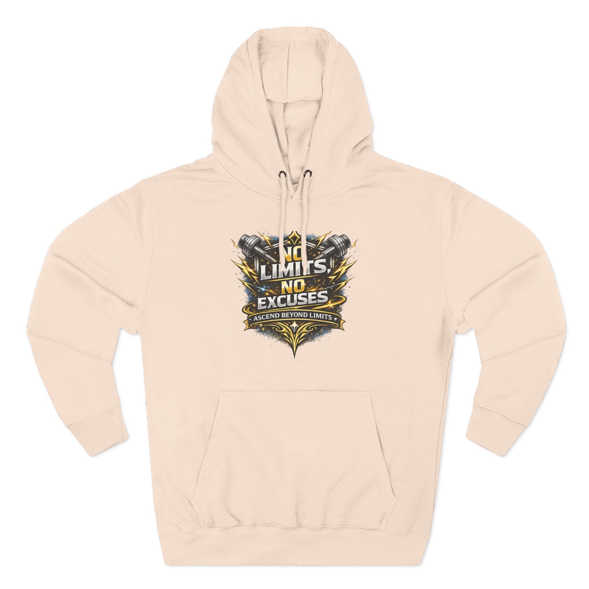 No Limits No Excuses Hoodie — Motivational Athletic Pullover
